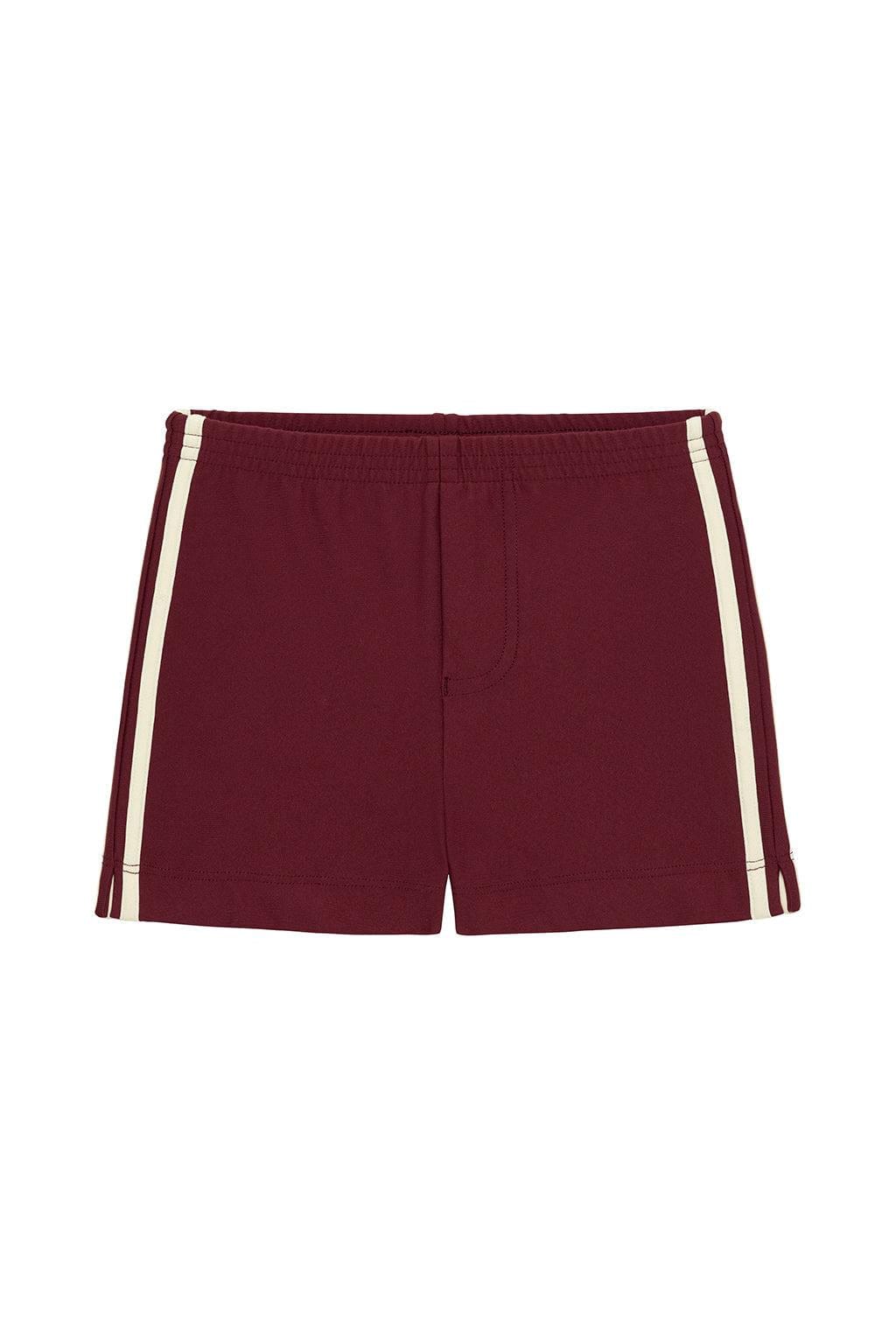 Maroon Mini Sporty Swim Trunk