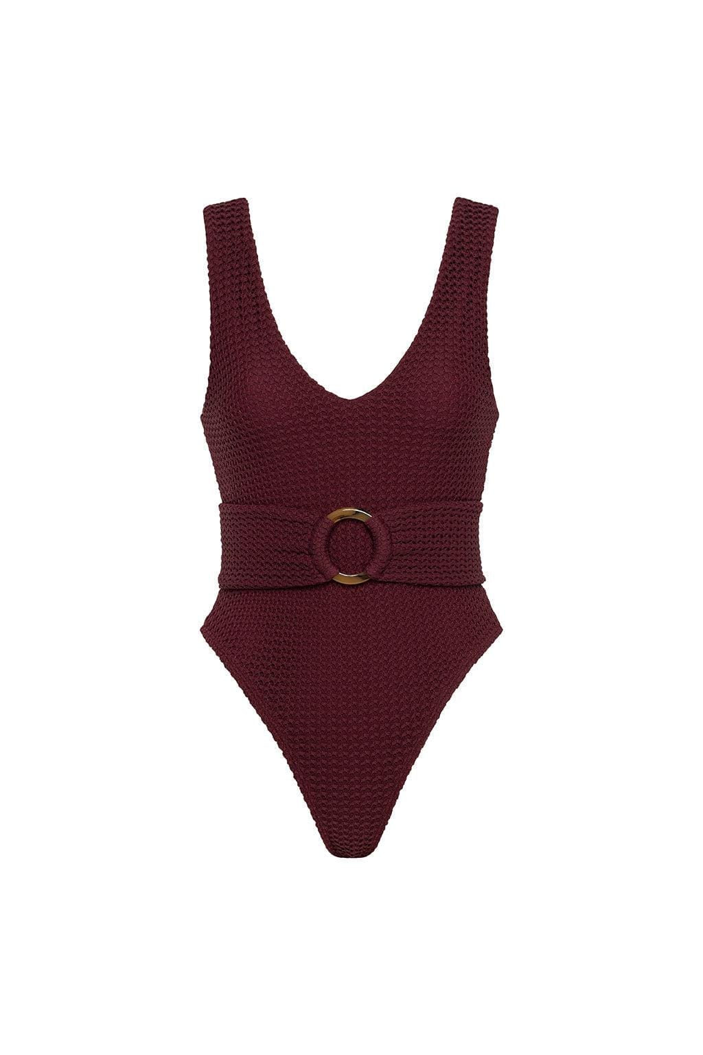Maroon Crochet Kim One-Piece