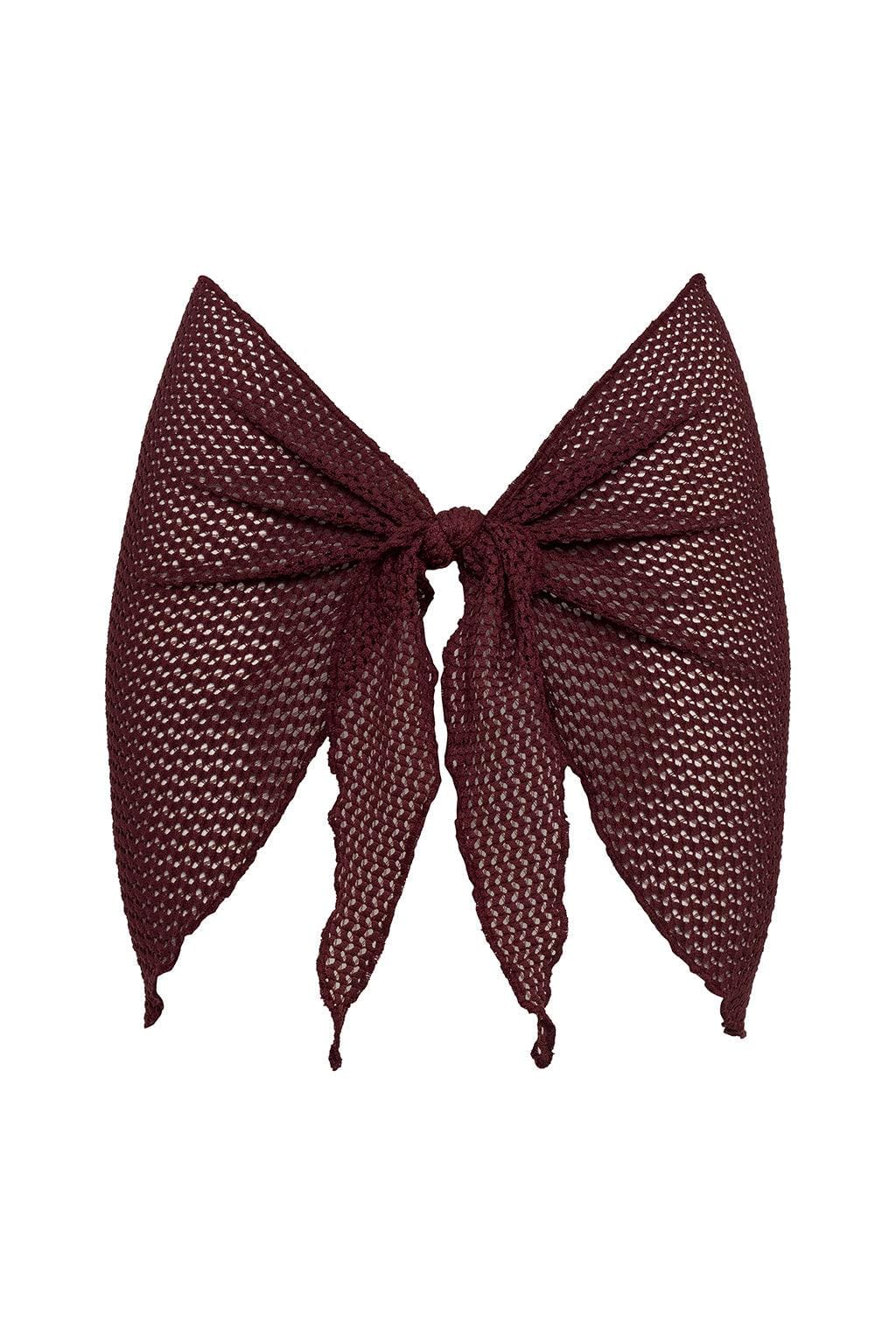 Maroon Crochet Sarong