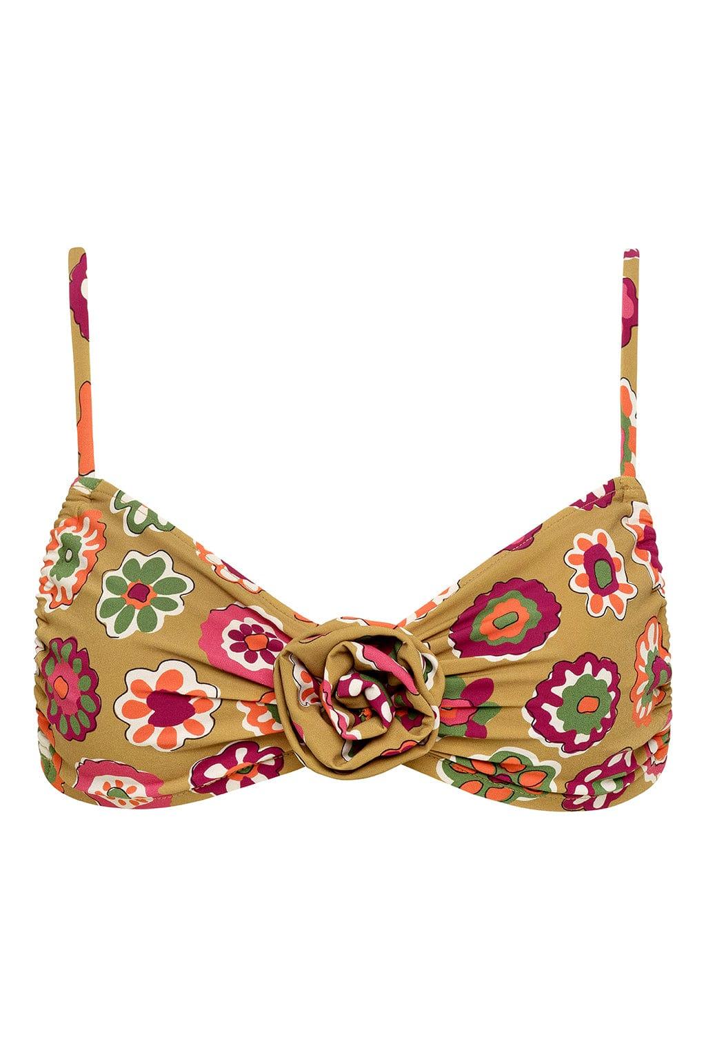 Mazzy Floral Devin Rosa Bikini Top