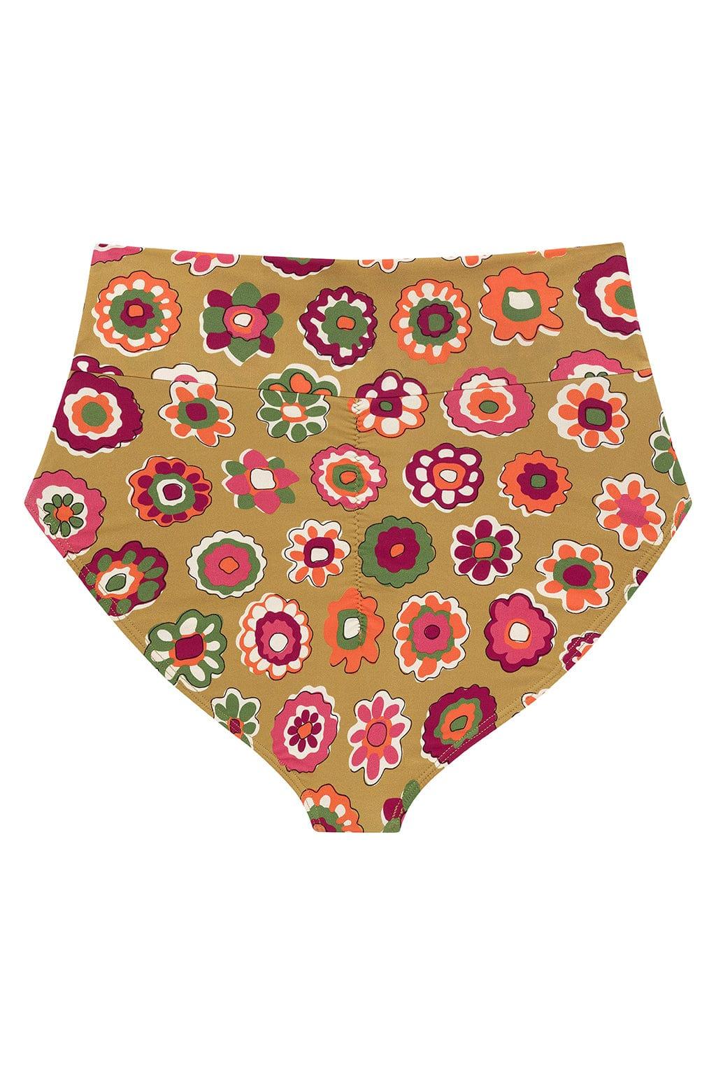 Mazzy Floral Full Coverage High Rise Bikini Bottom