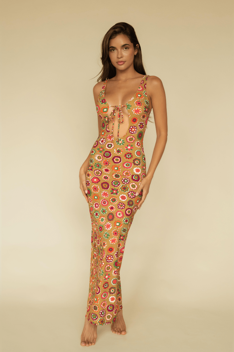 Mazzy Floral Juliet Maxi Dress