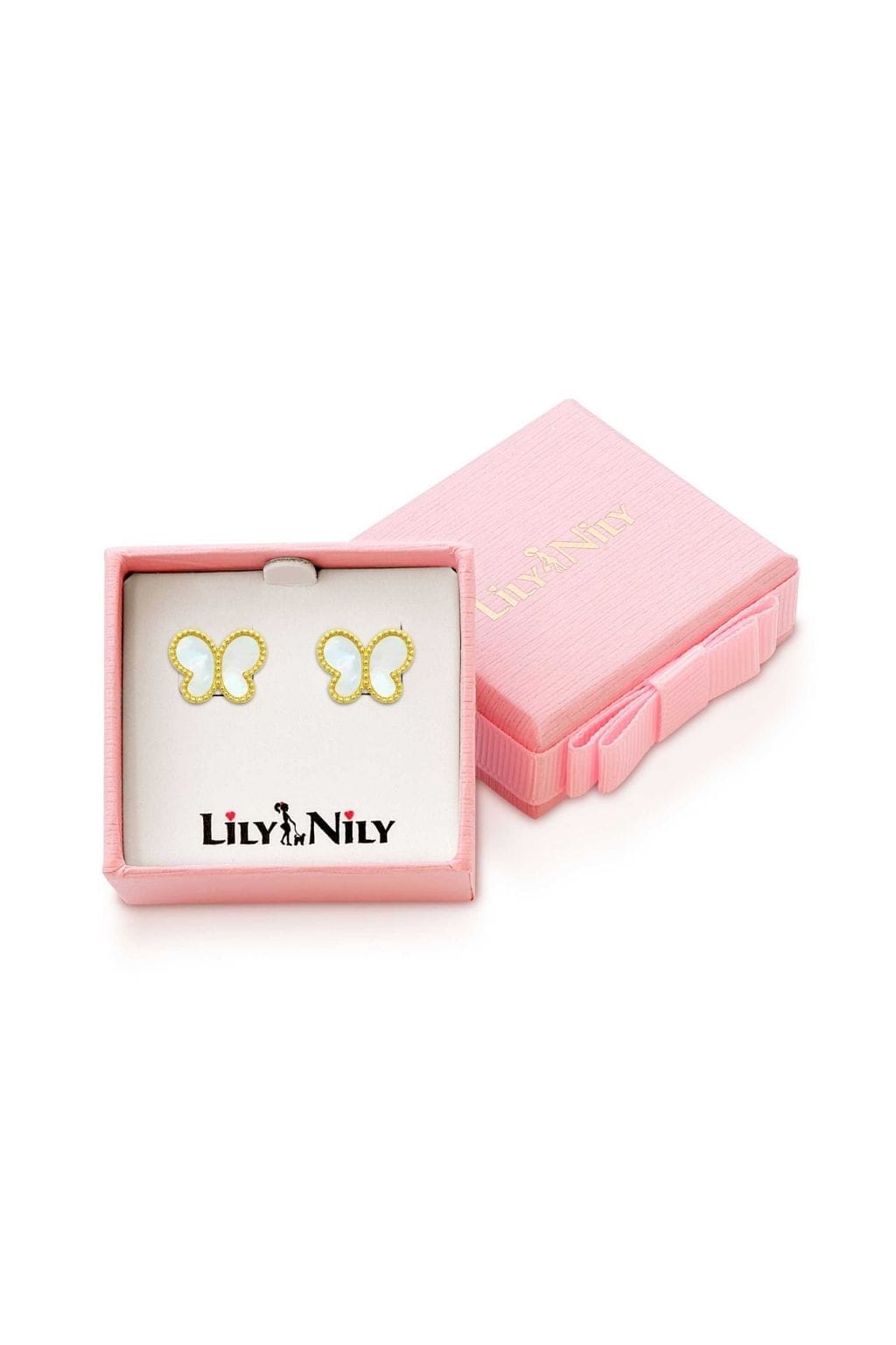 Mother of Pearl Butterfly Stud Earrings