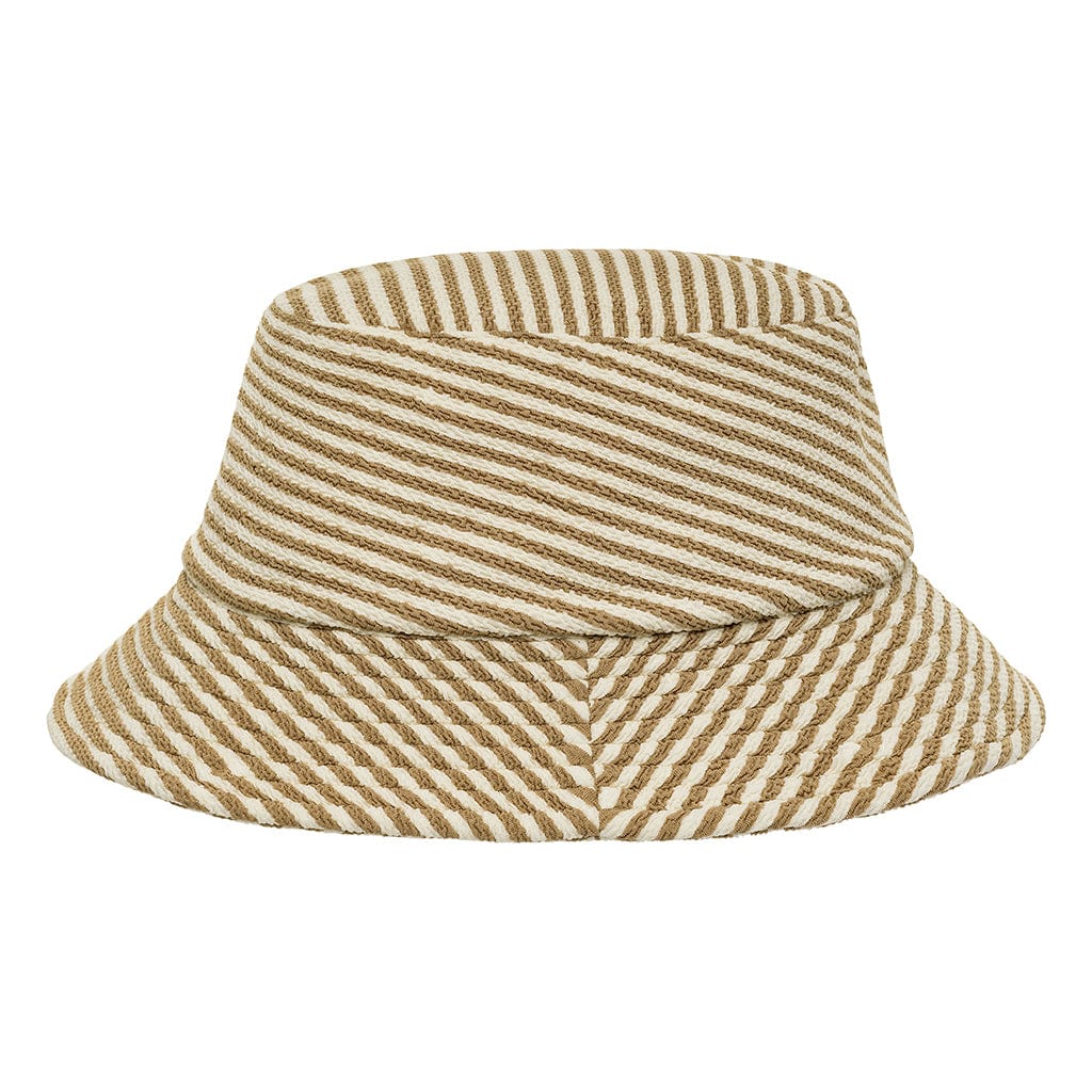 Neutral Stripe Bucket Hat