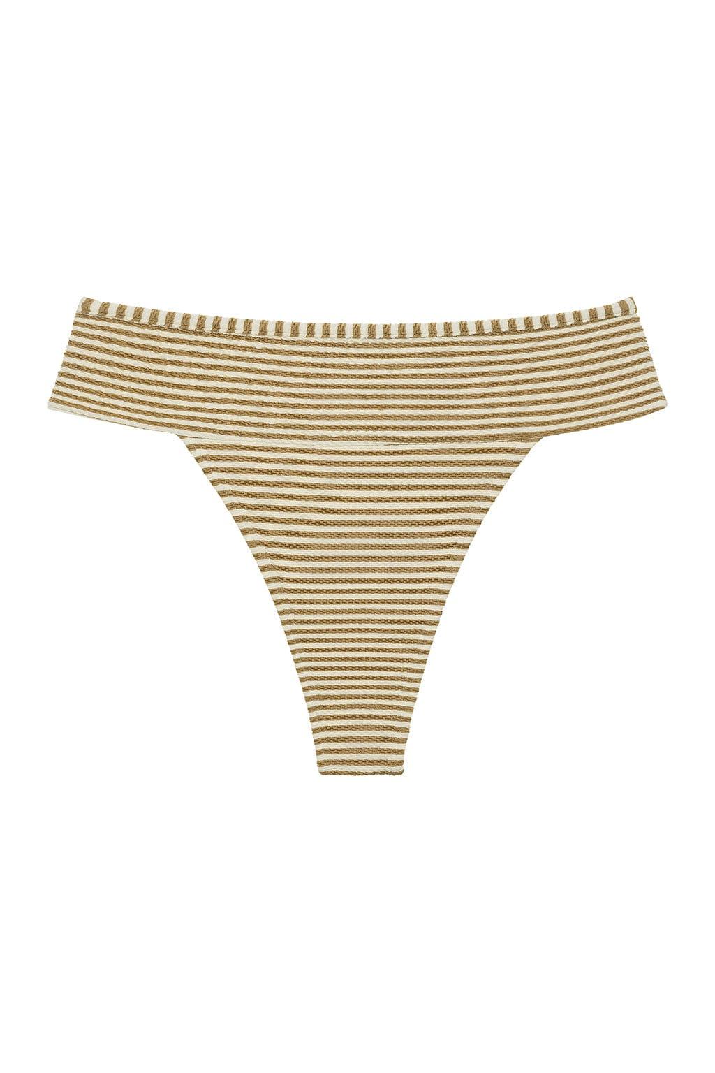 Neutral Stripe Tamarindo Binded Bikini Bottom