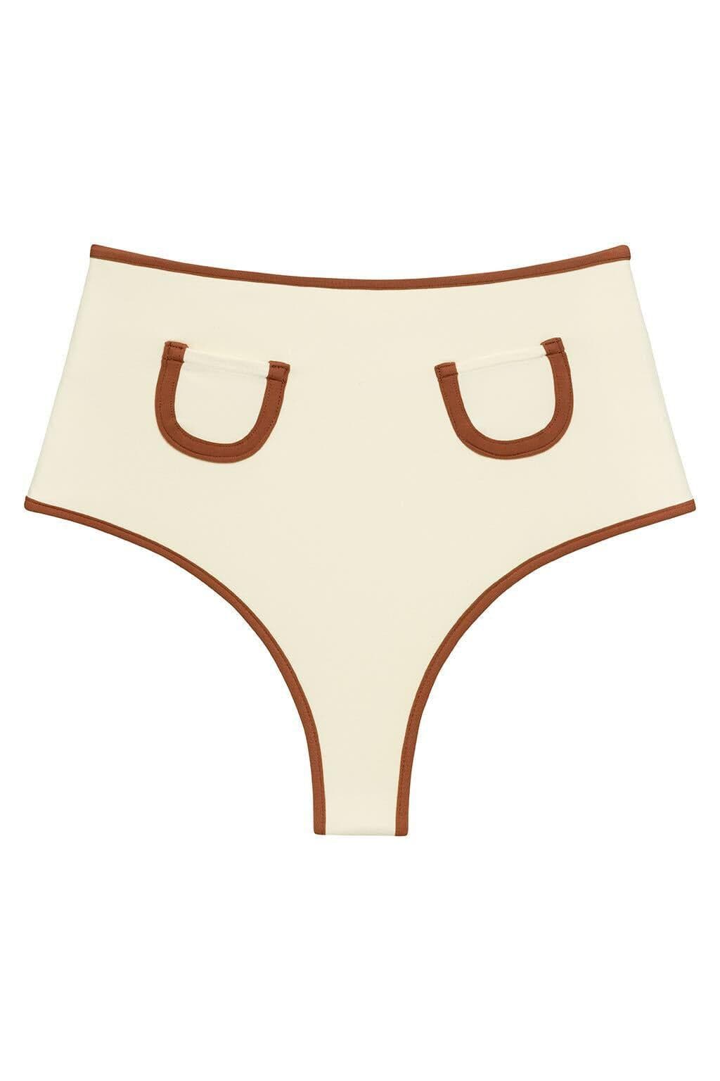 Oat Terracotta Binded Polly Bikini Bottom