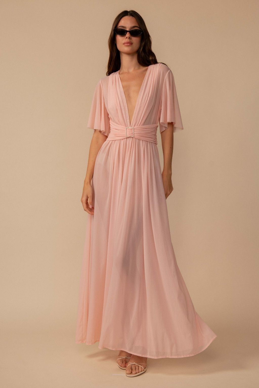 Pale Blush Silkie Claire Dress