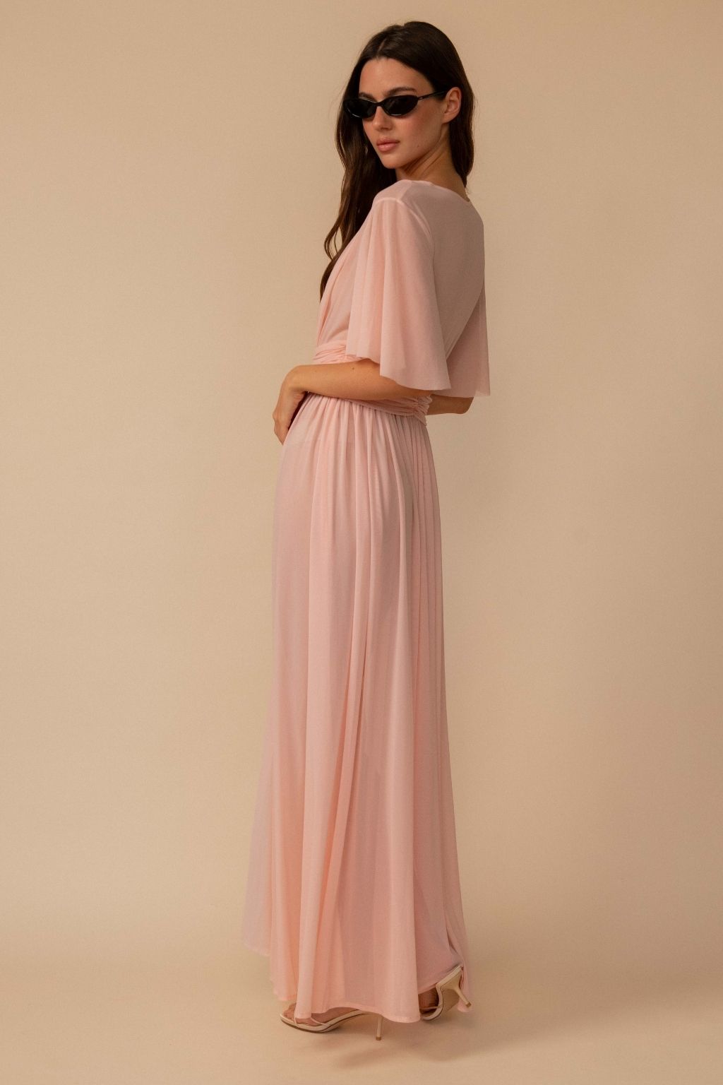 Pale Blush Silkie Claire Dress