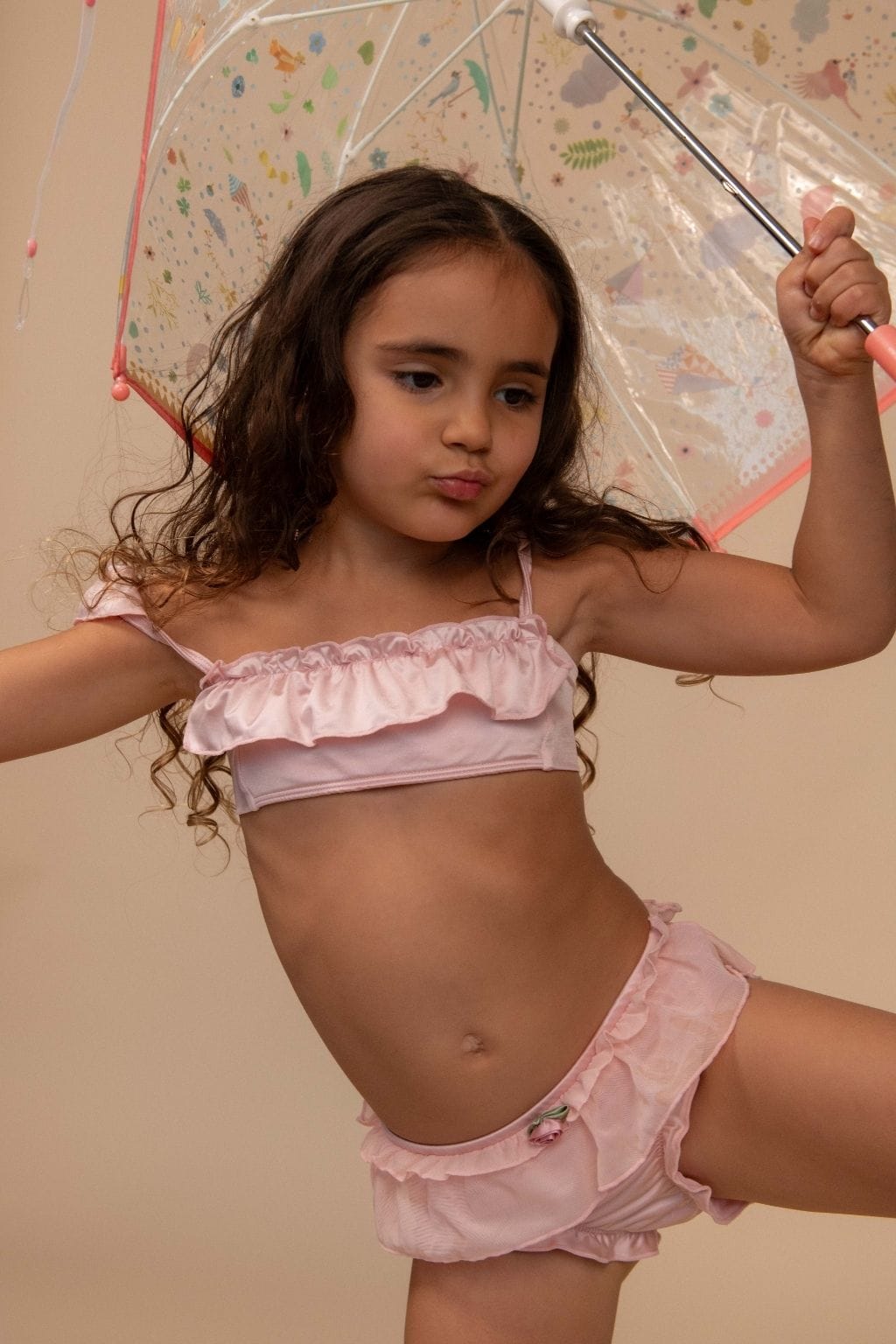Pale Blush Silkie Mini Cabana Bikini Set