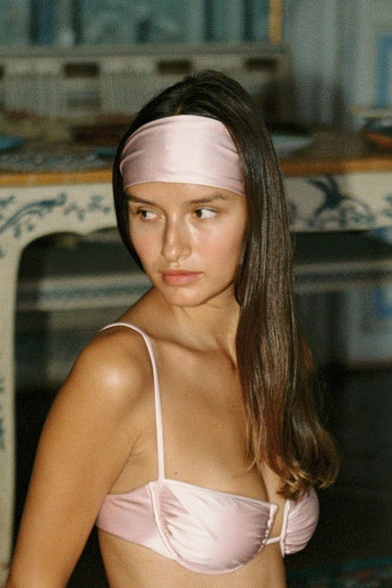 Pale Blush Silkie Wide Headband