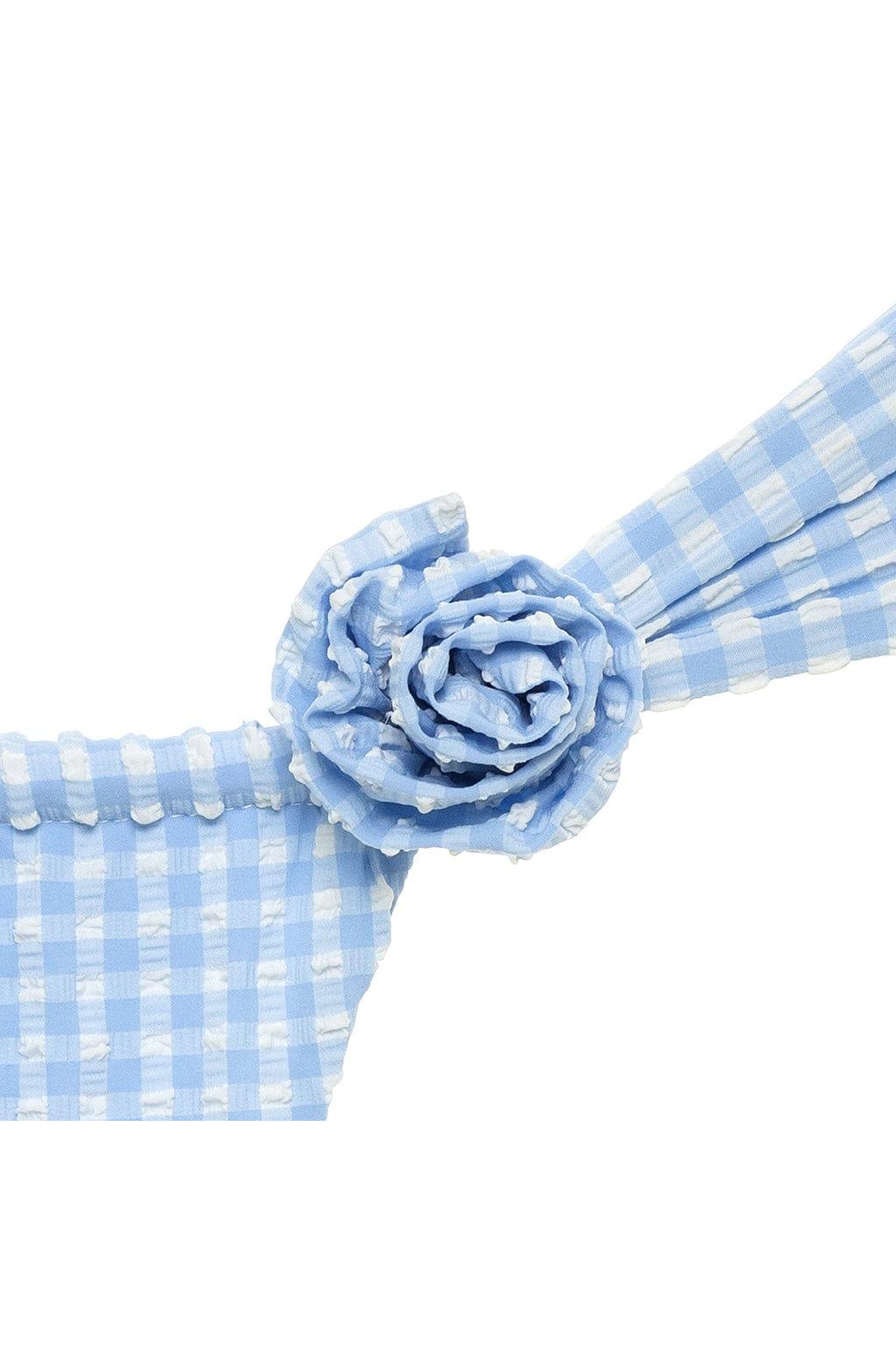 Peri Micro Gingham Removable Rose Pin