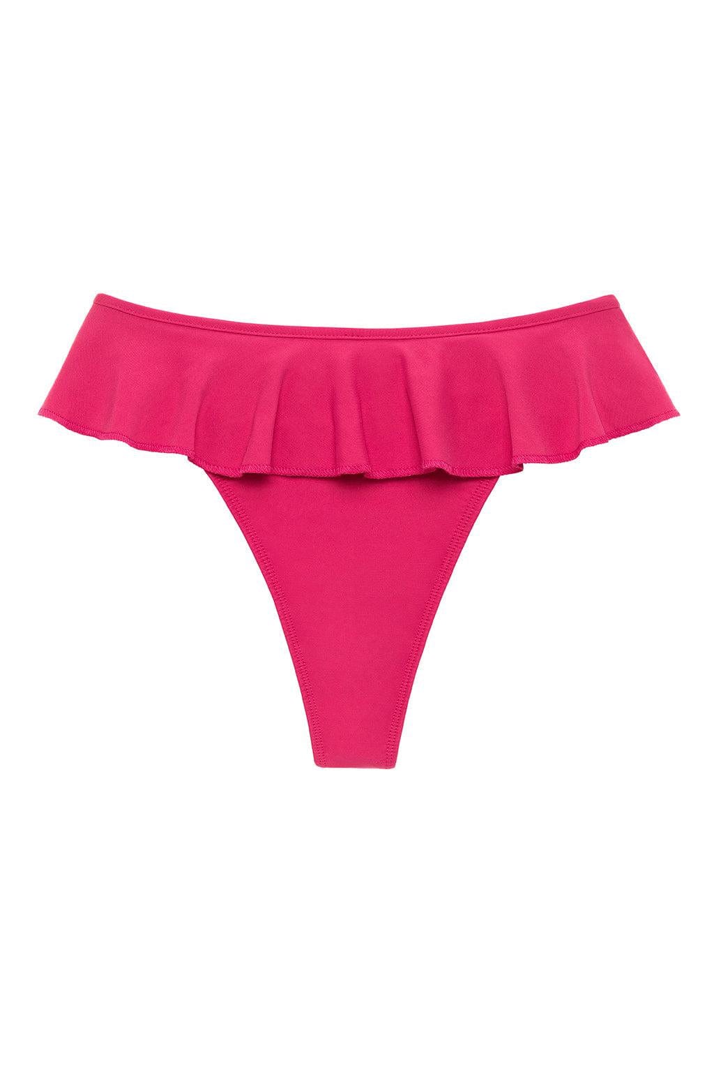 Raspberry Tamarindo Ruffle Bikini Bottom