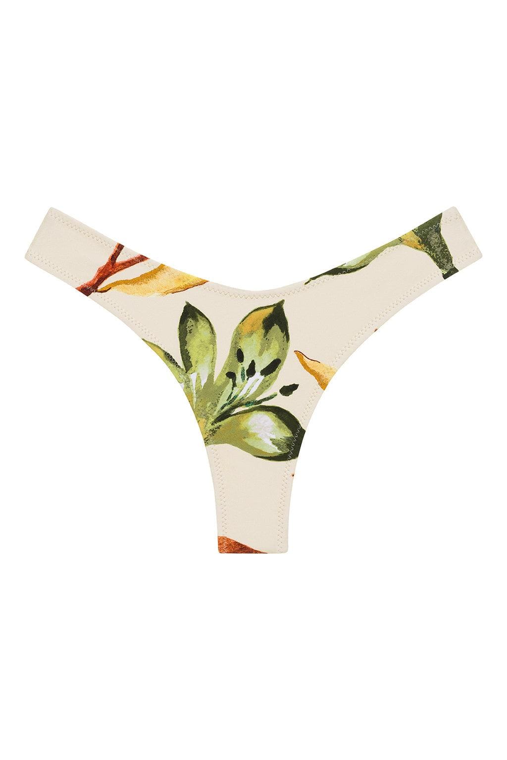 Rooted Floral Added Coverage Lulu (Zig-Zag Stitch) Bikini Bottom
