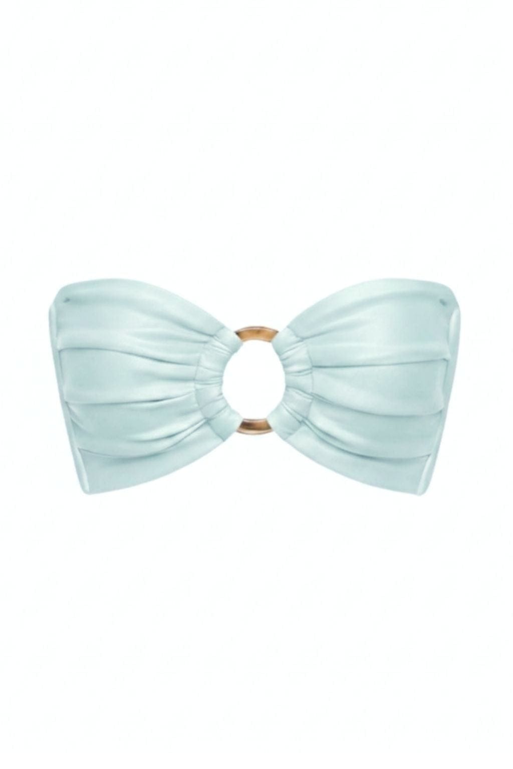 Seafoam Silkie Tori Ties Bandeau Bikini Top