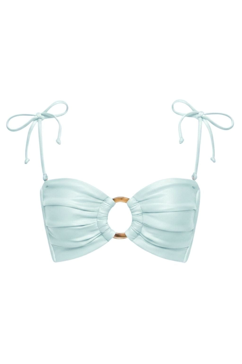 Seafoam Silkie Tori Ties Bandeau Bikini Top