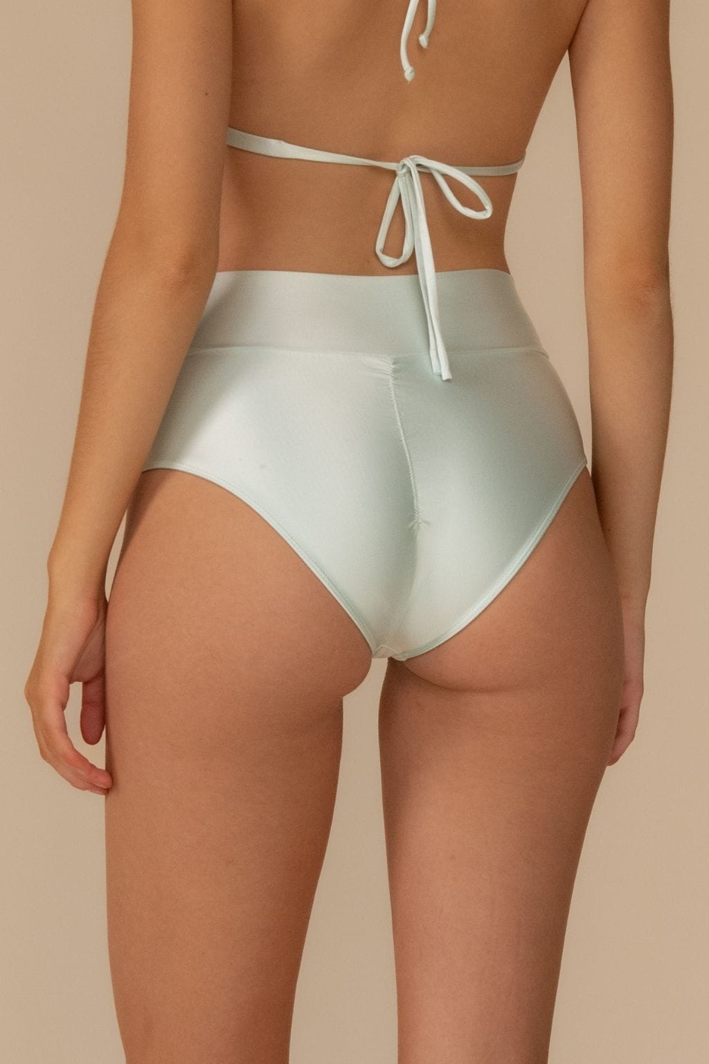 Seafoam Silkie Added Coverage High Rise Bikini Bottom