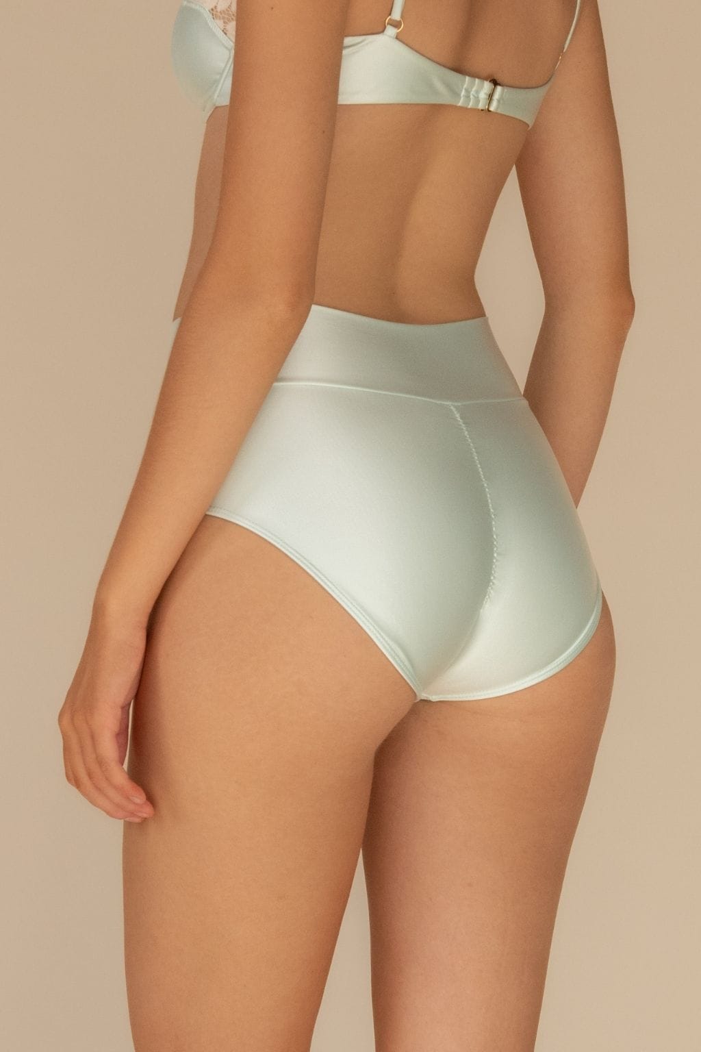 Seafoam Silkie Full Coverage High Rise Bikini Bottom
