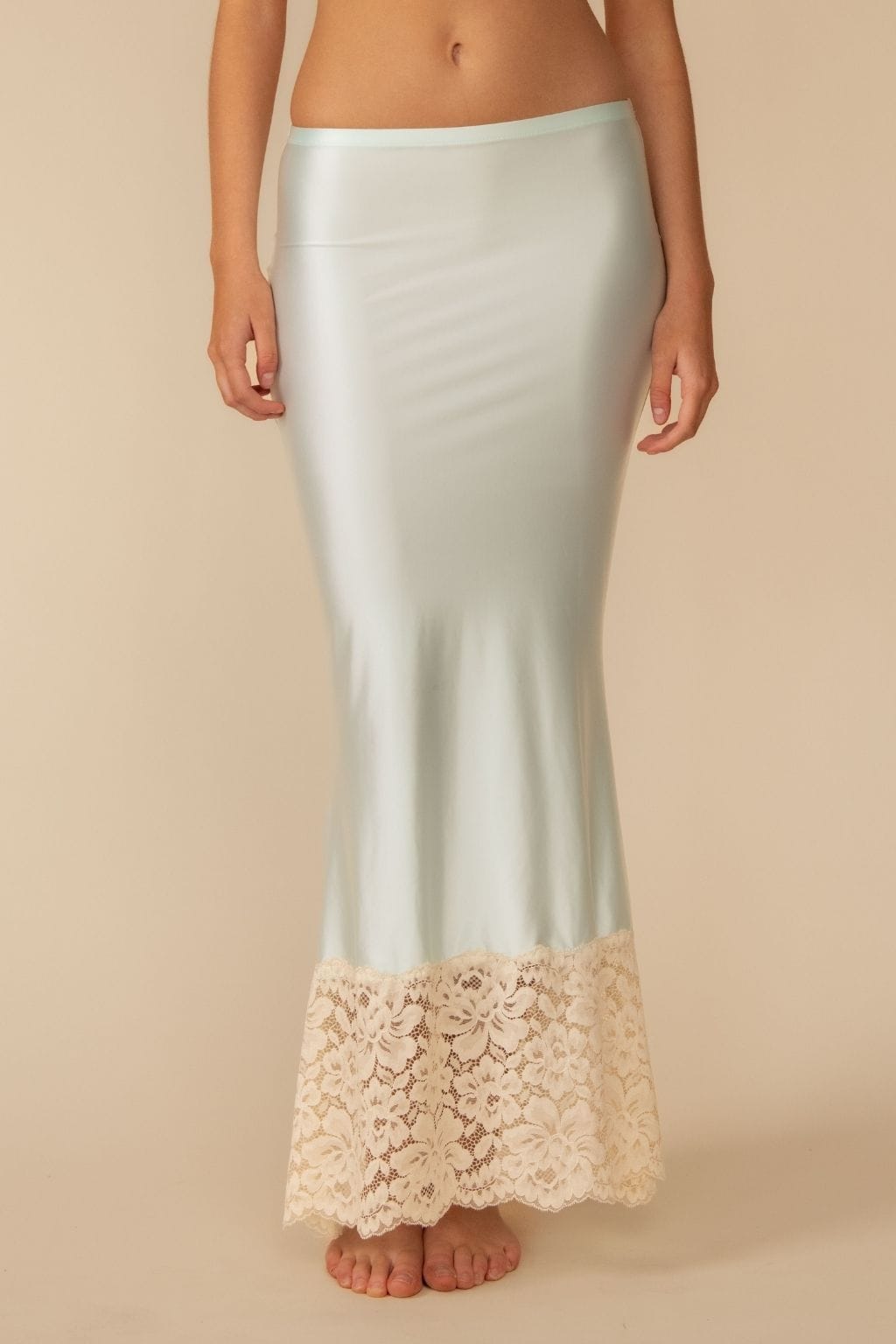 Seafoam Silkie Natalia Skirt w/Lace