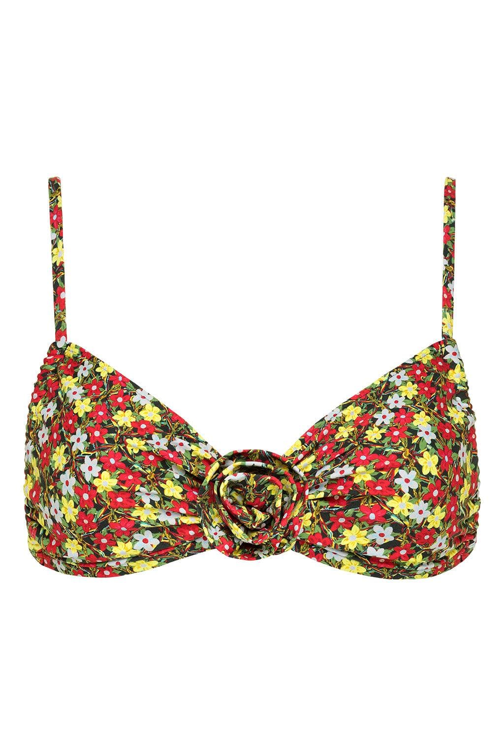 Sienna Floral Devin Rosa Bikini Top