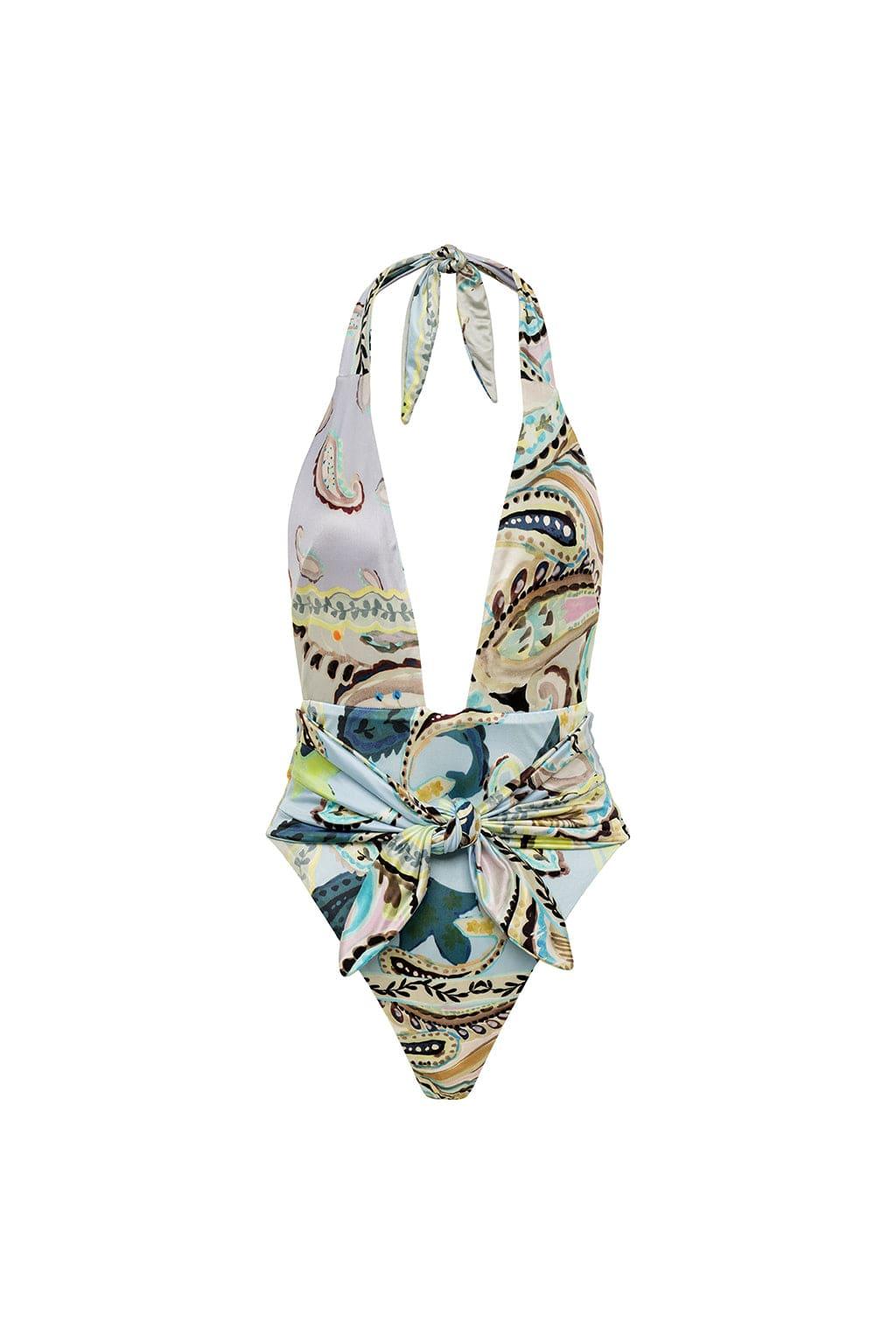 St. Barths Floral Tropez Tie-Up One-Piece
