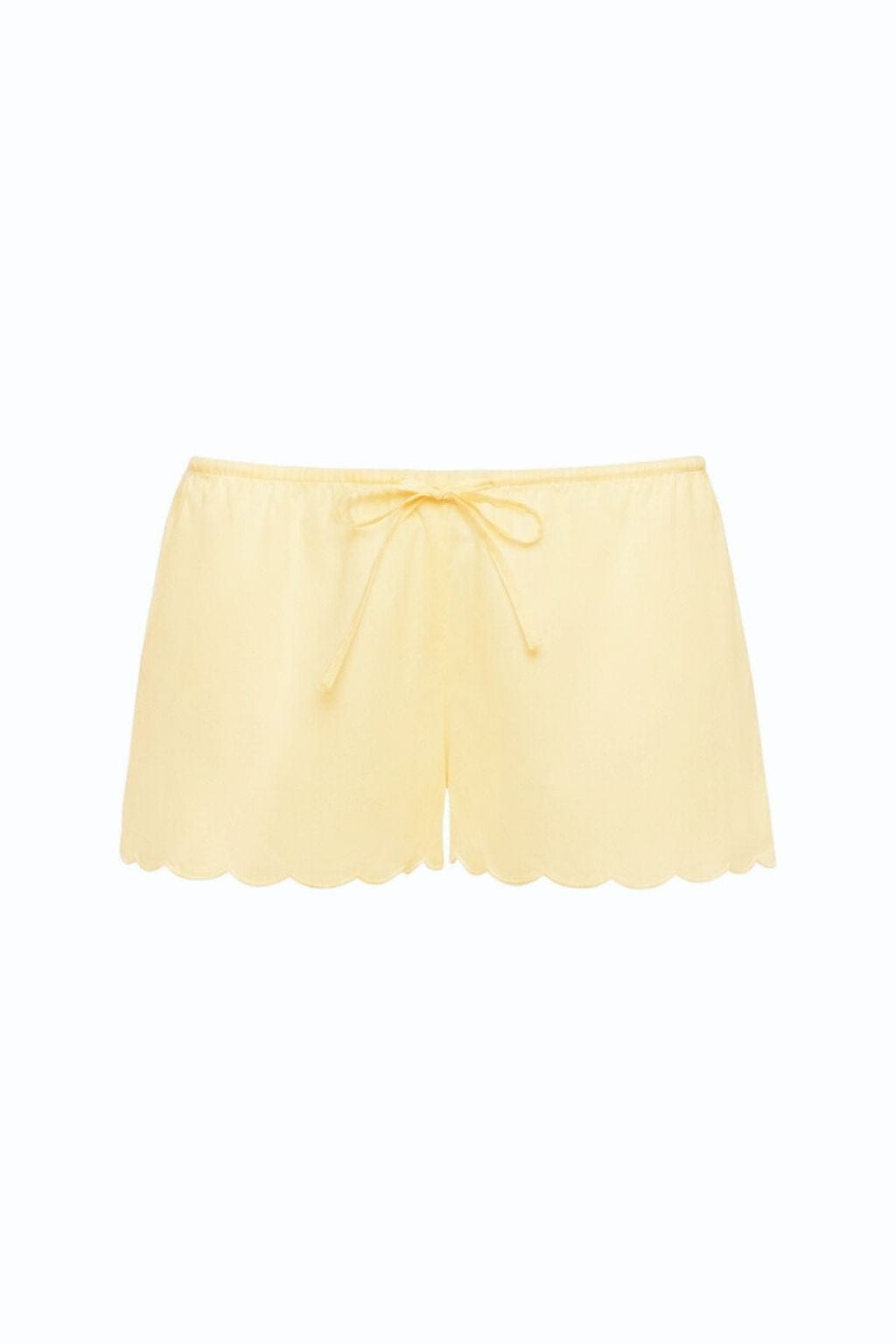 Sunshine Scalloped Low-Rise Drawstring Short