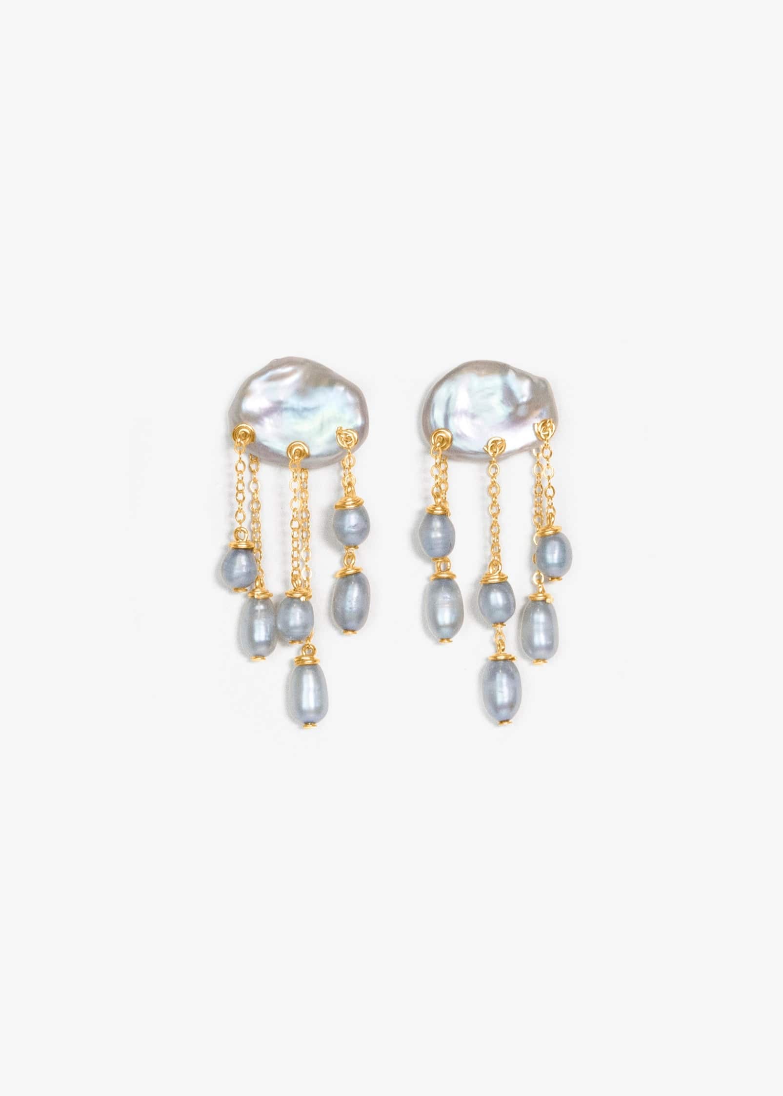 Thunderstorm Blue Earrings