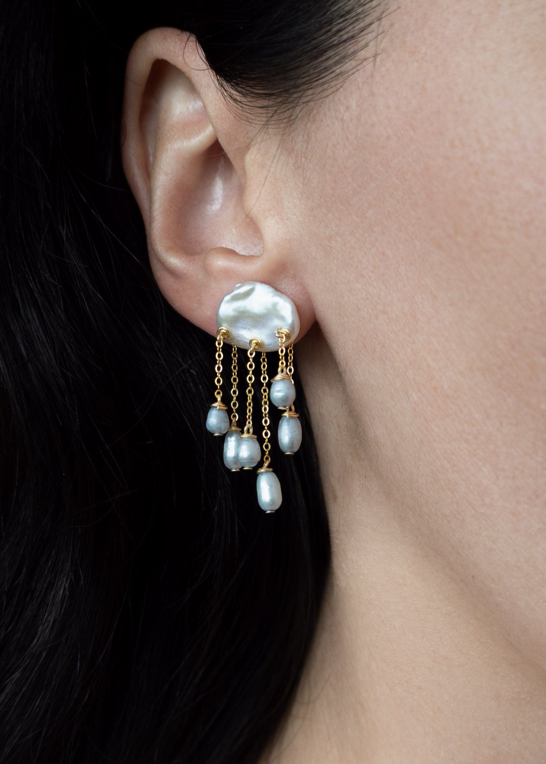 Thunderstorm Blue Earrings