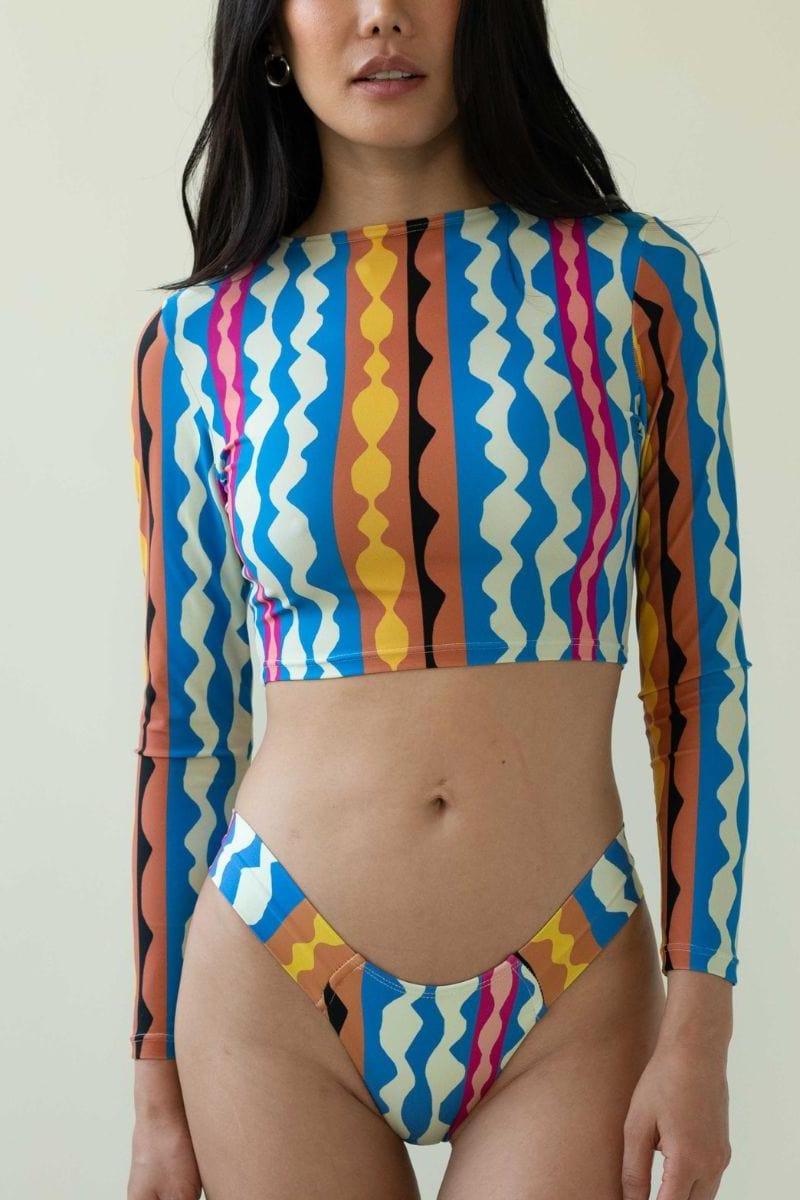 Abstract Added Coverage Uno Bikini Bottom