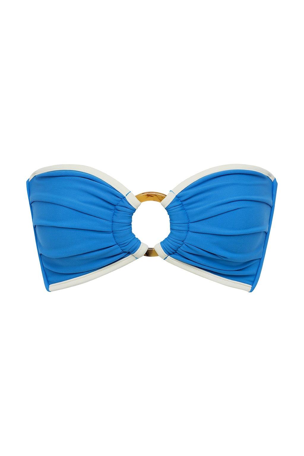 Asul Cream Binded Tori Ties Bandeau Bikini Top