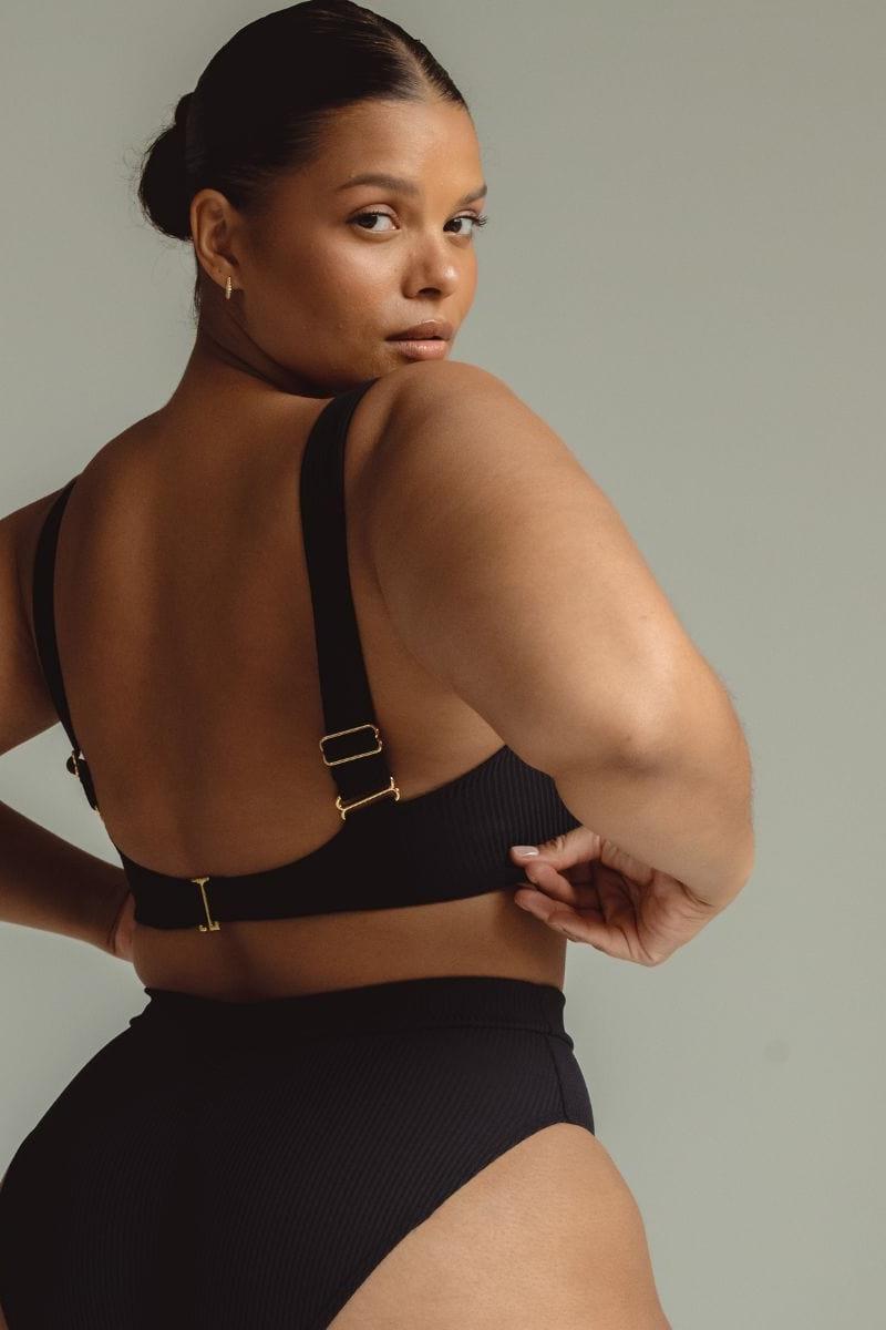 Black Rib Hayden Bikini Top