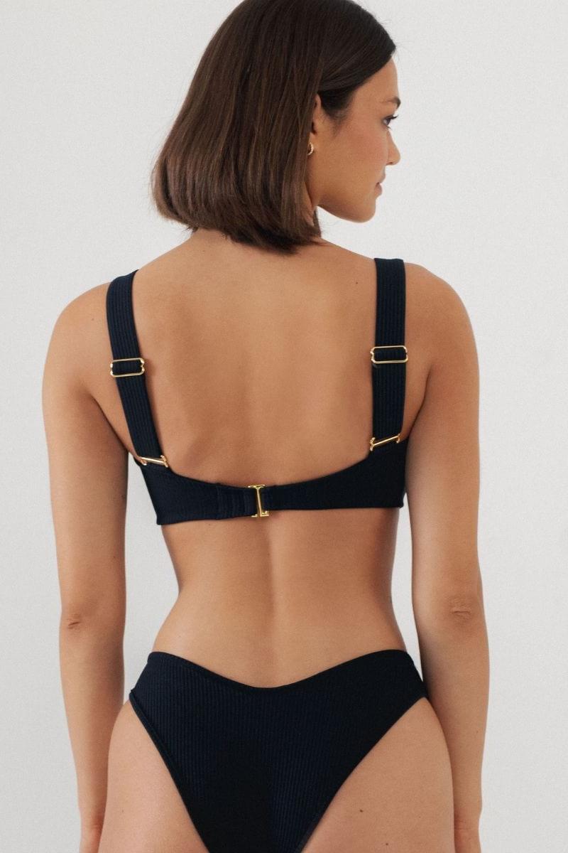 Black Rib Hayden Bikini Top