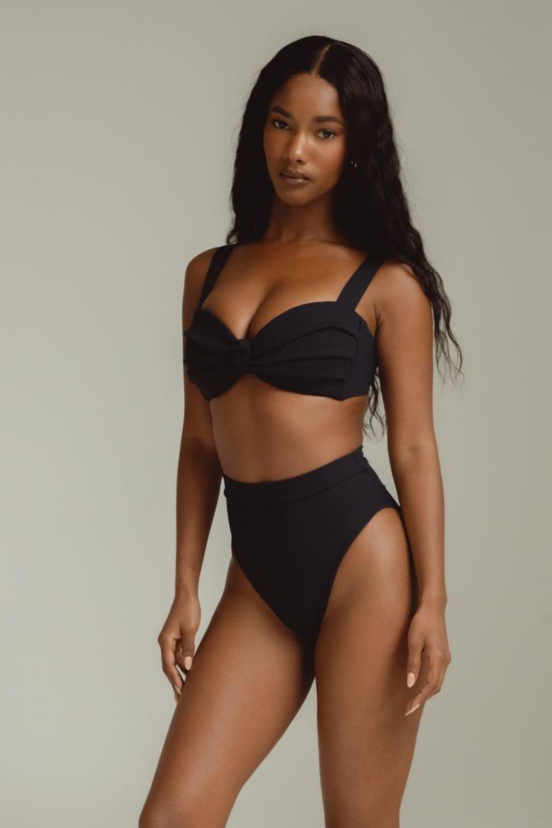 Black Rib Paulina Bikini Bottom