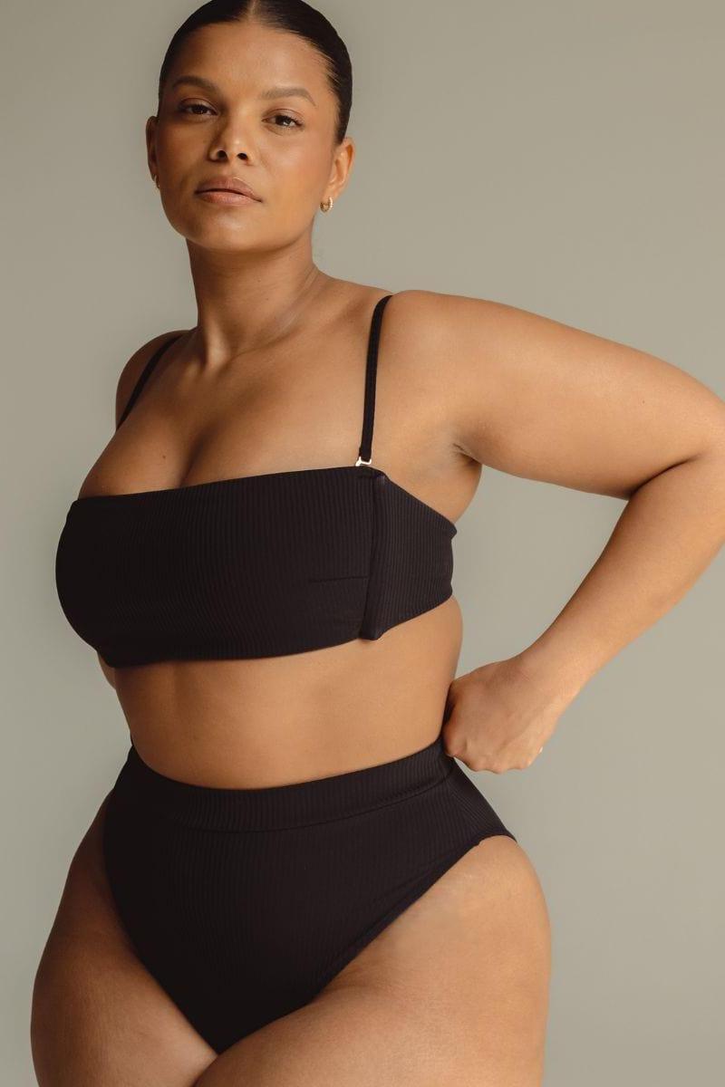 Black Rib Paulina Bikini Bottom