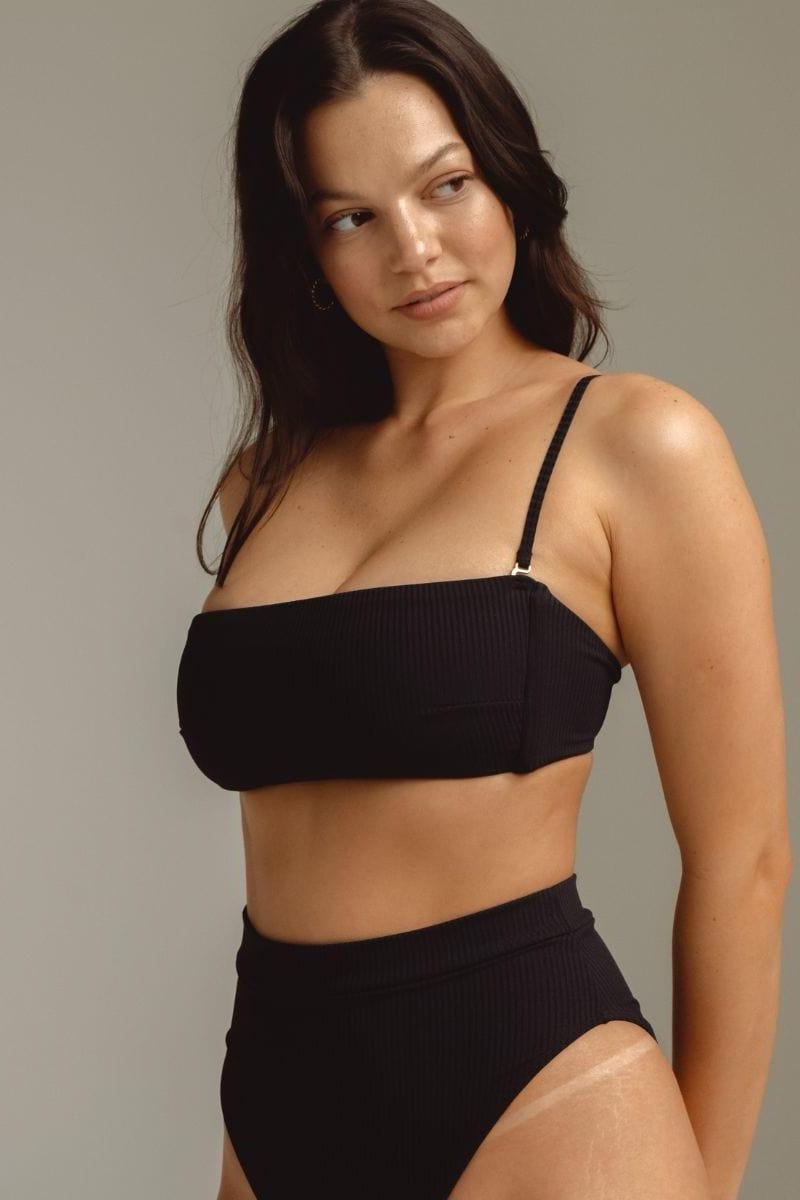 Black Rib Summer Bikini Top