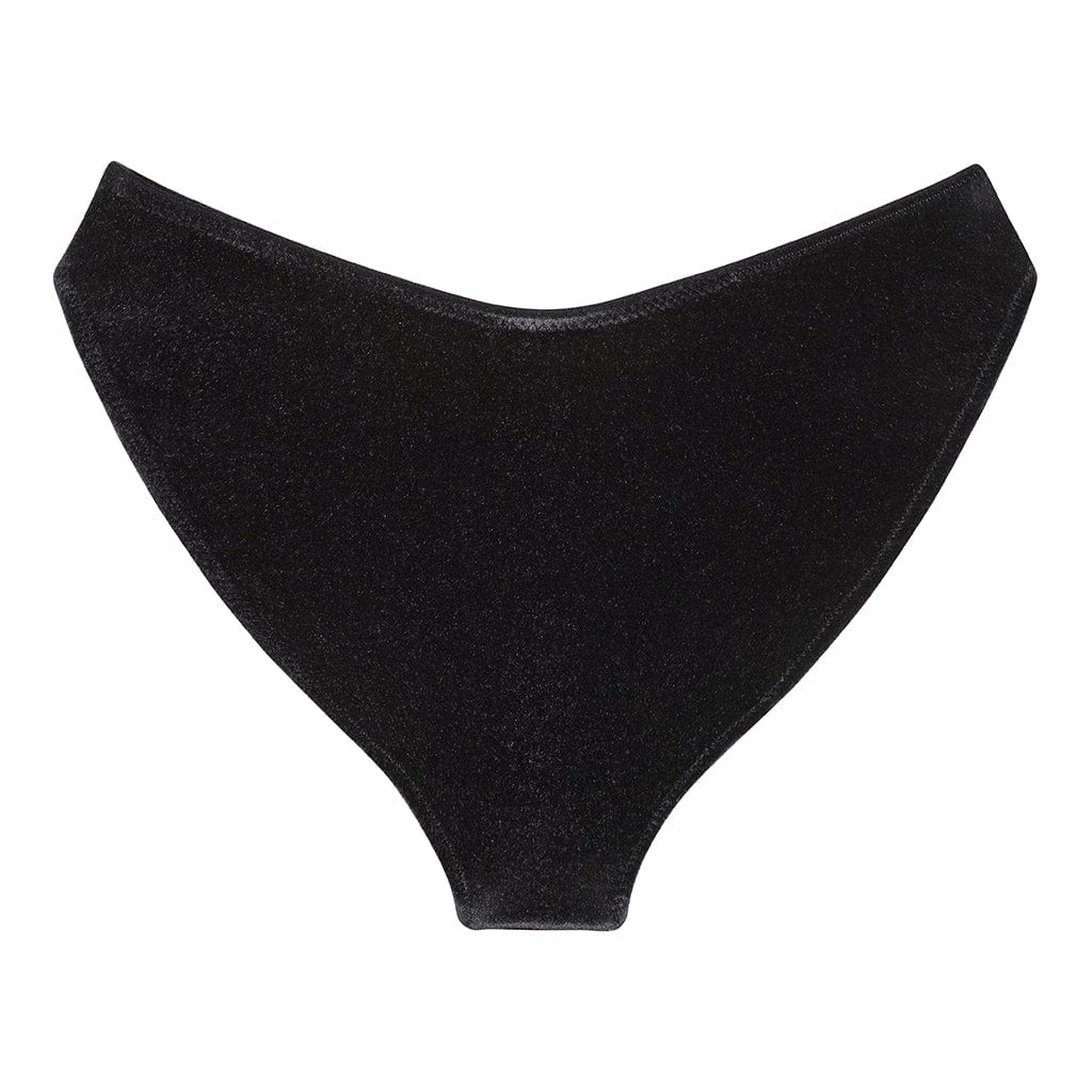 Black Velvet Added Coverage Lulu (Zig-Zag Stitch) Bikini Bottom
