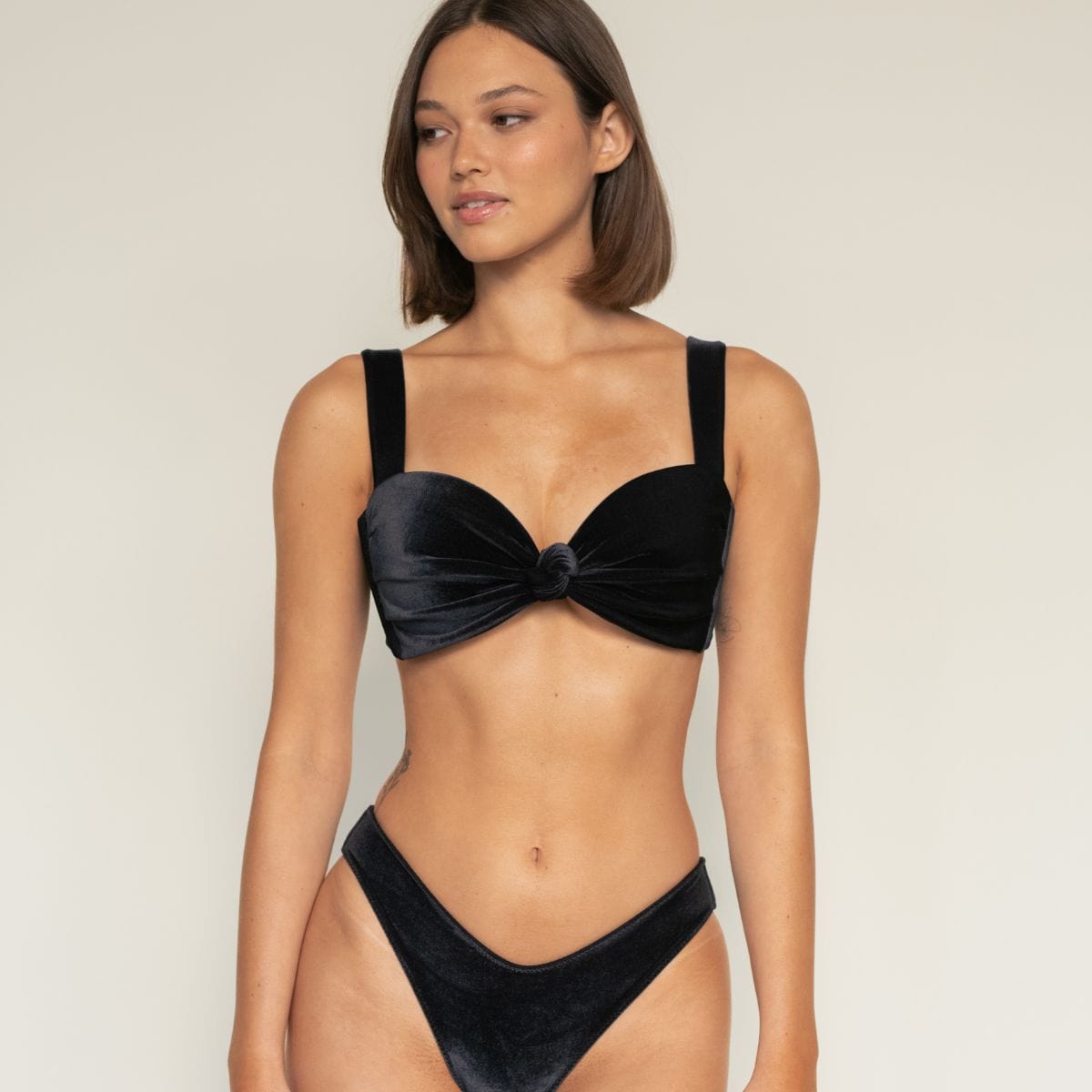 Black Velvet Hayden Bikini Top