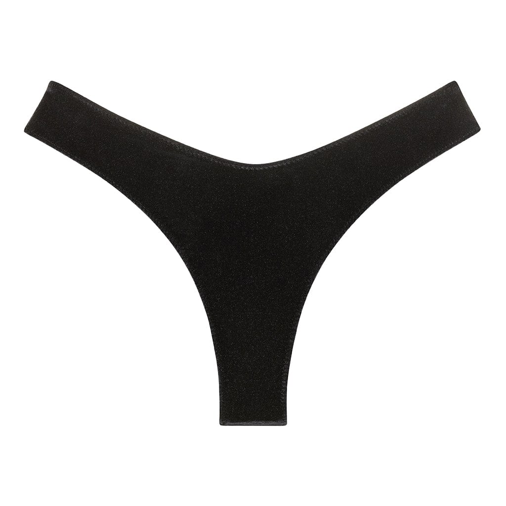 Black Velvet Added Coverage Lulu (Zig-Zag Stitch) Bikini Bottom