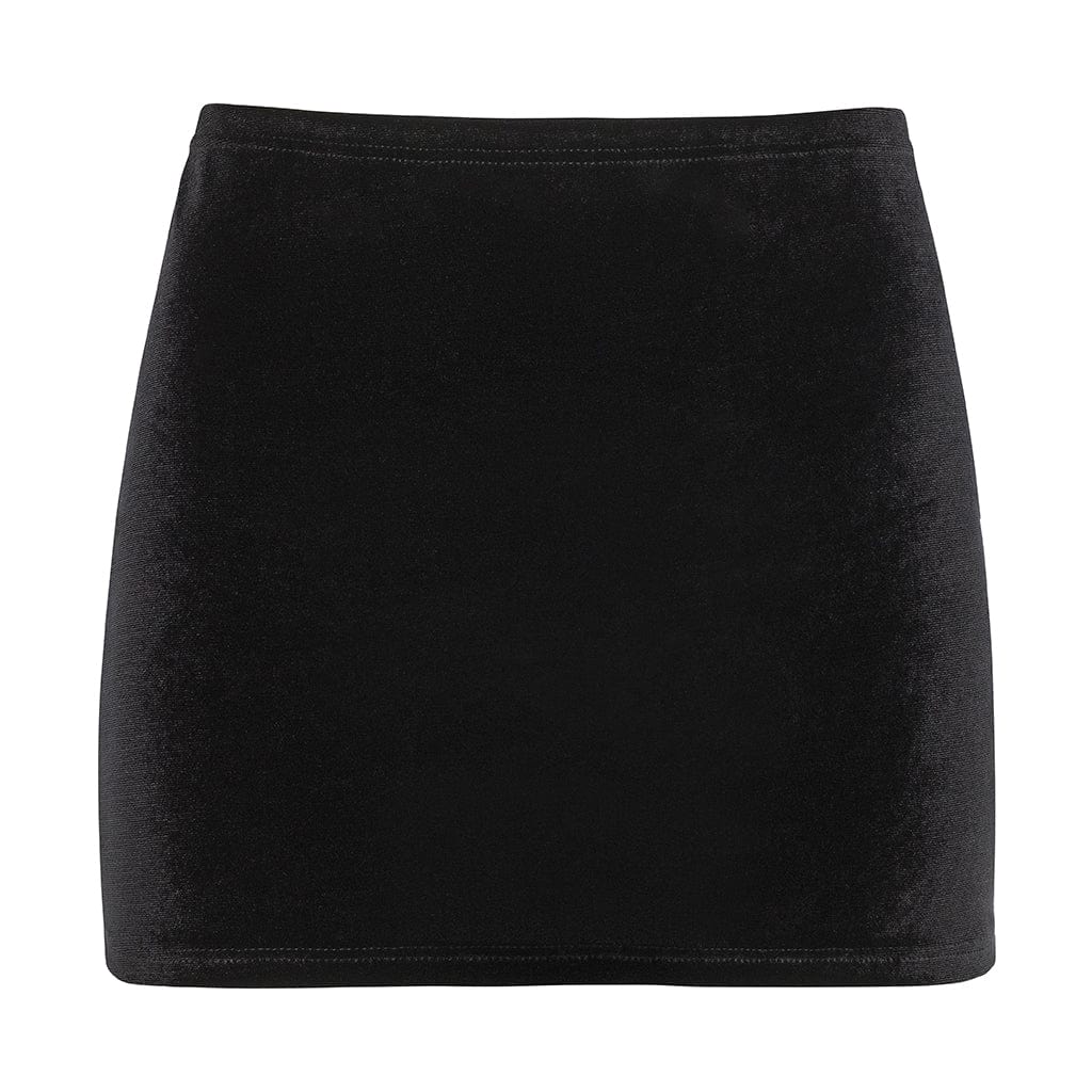Black Velvet Micro Skirt