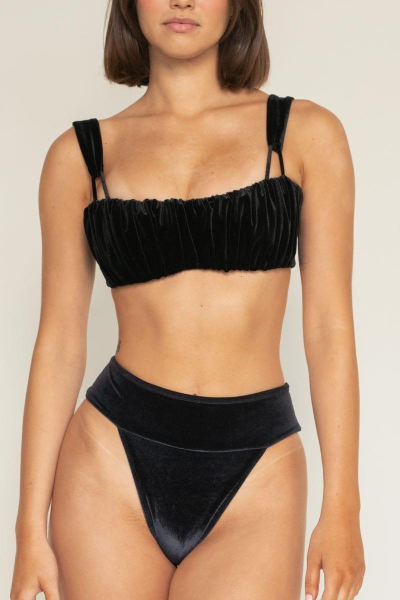 Black Velvet Tamarindo Binded Bikini Bottom