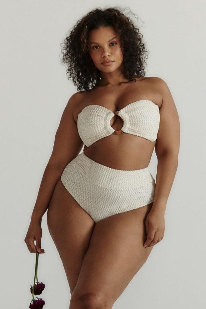 Bone Crochet Tori Ties Bandeau Bikini Top