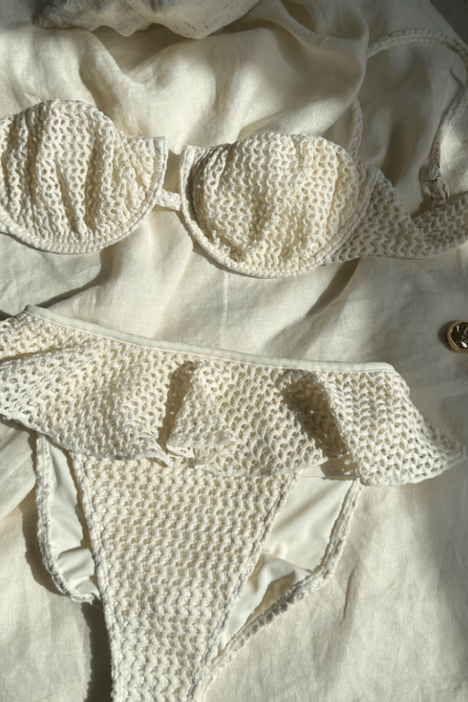Bone Crochet Petal Bikini Top