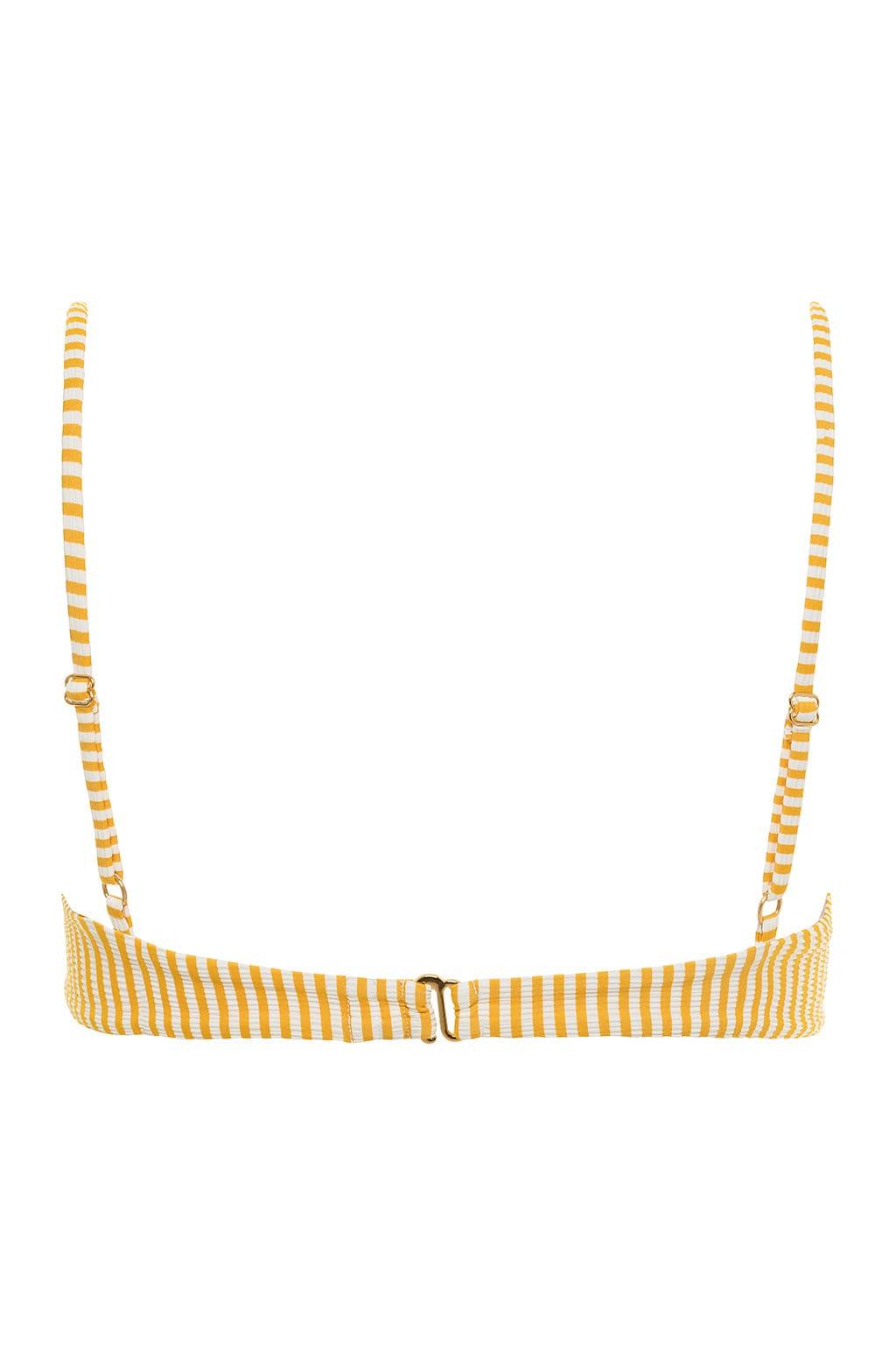 Canary Stripe Lucy Bikini Top