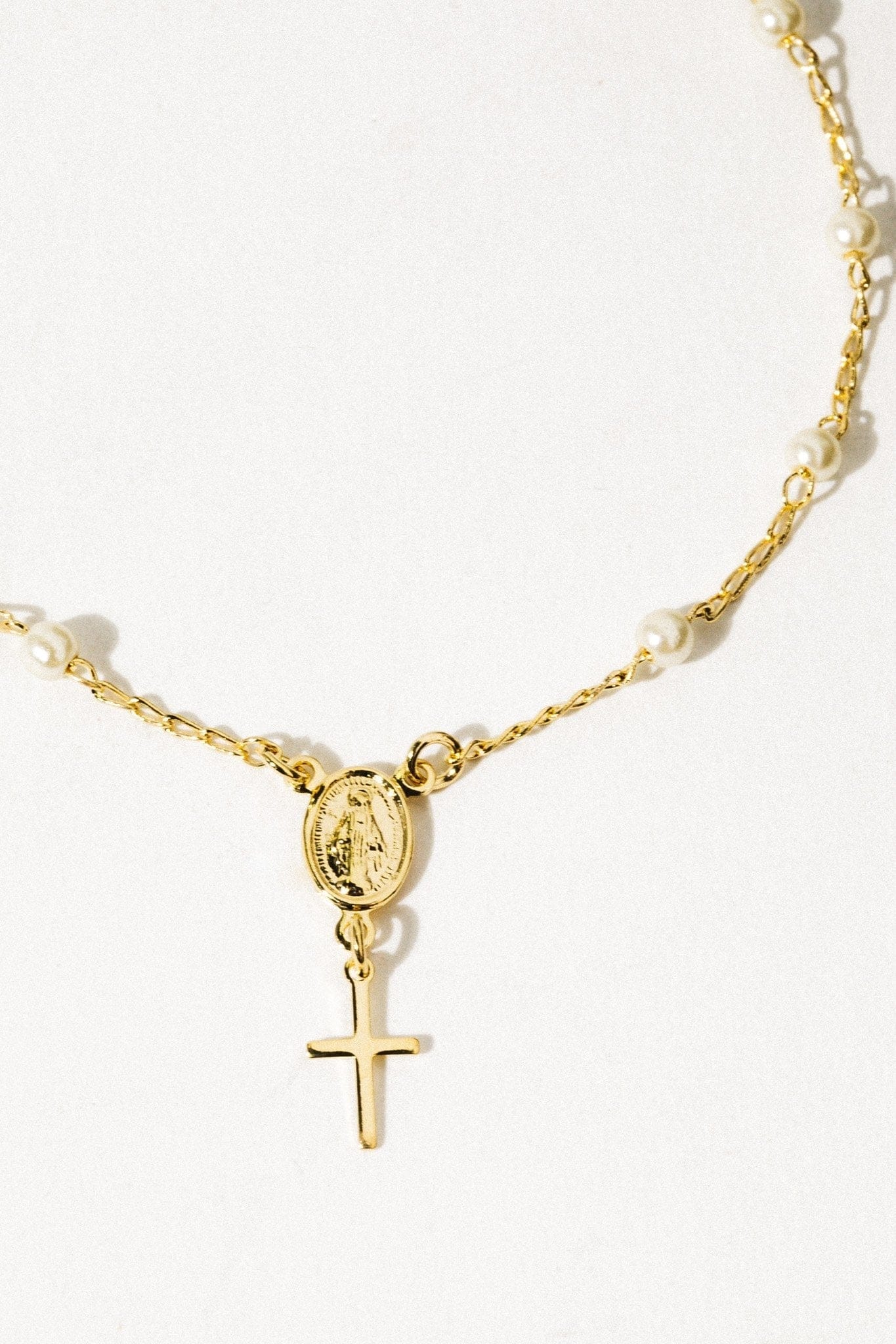 Holy Rosary Pearl Bracelet