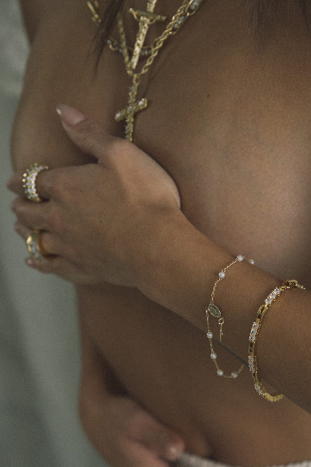 Holy Rosary Pearl Bracelet