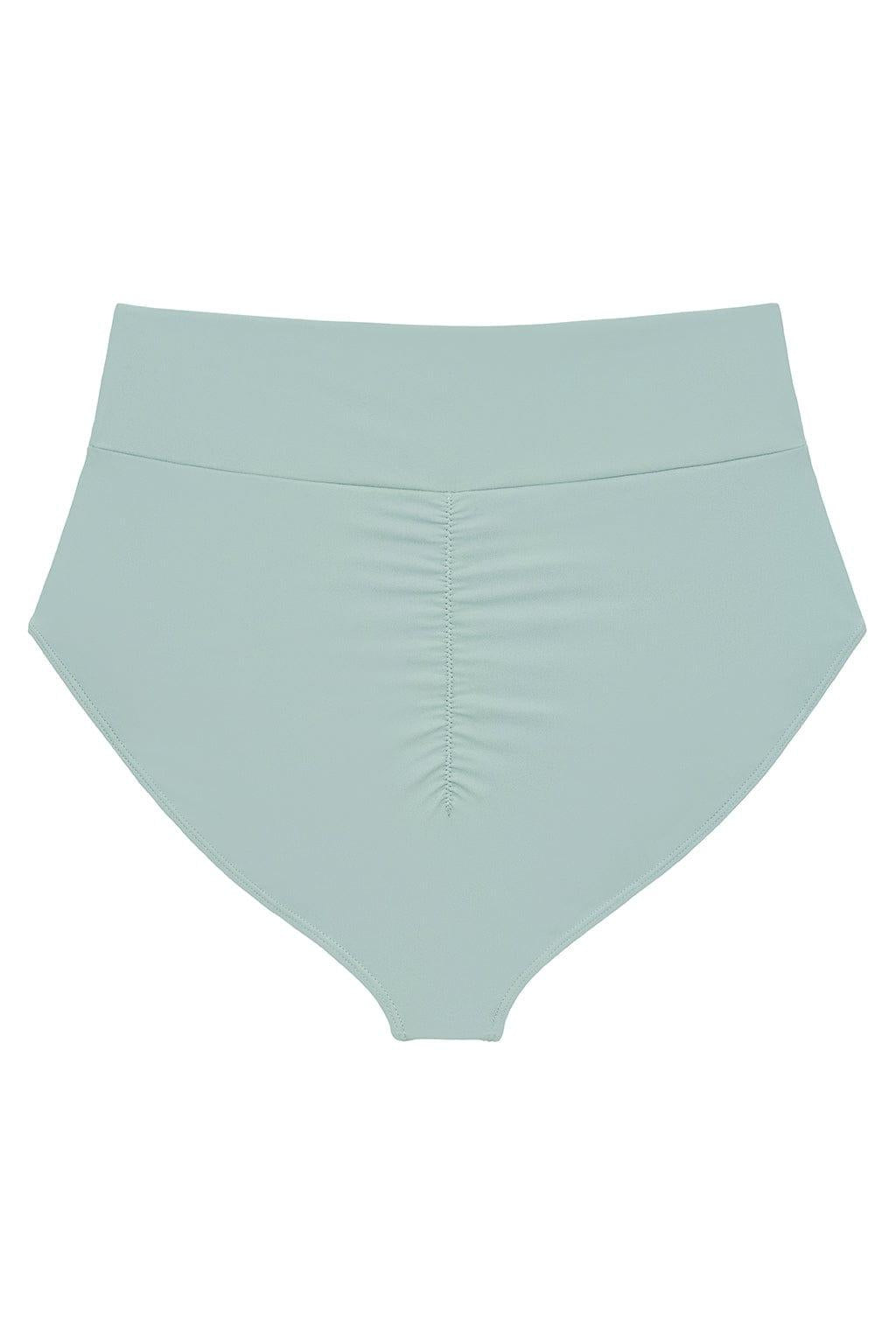 Powder Blue Full Coverage High Rise Bikini Bottom