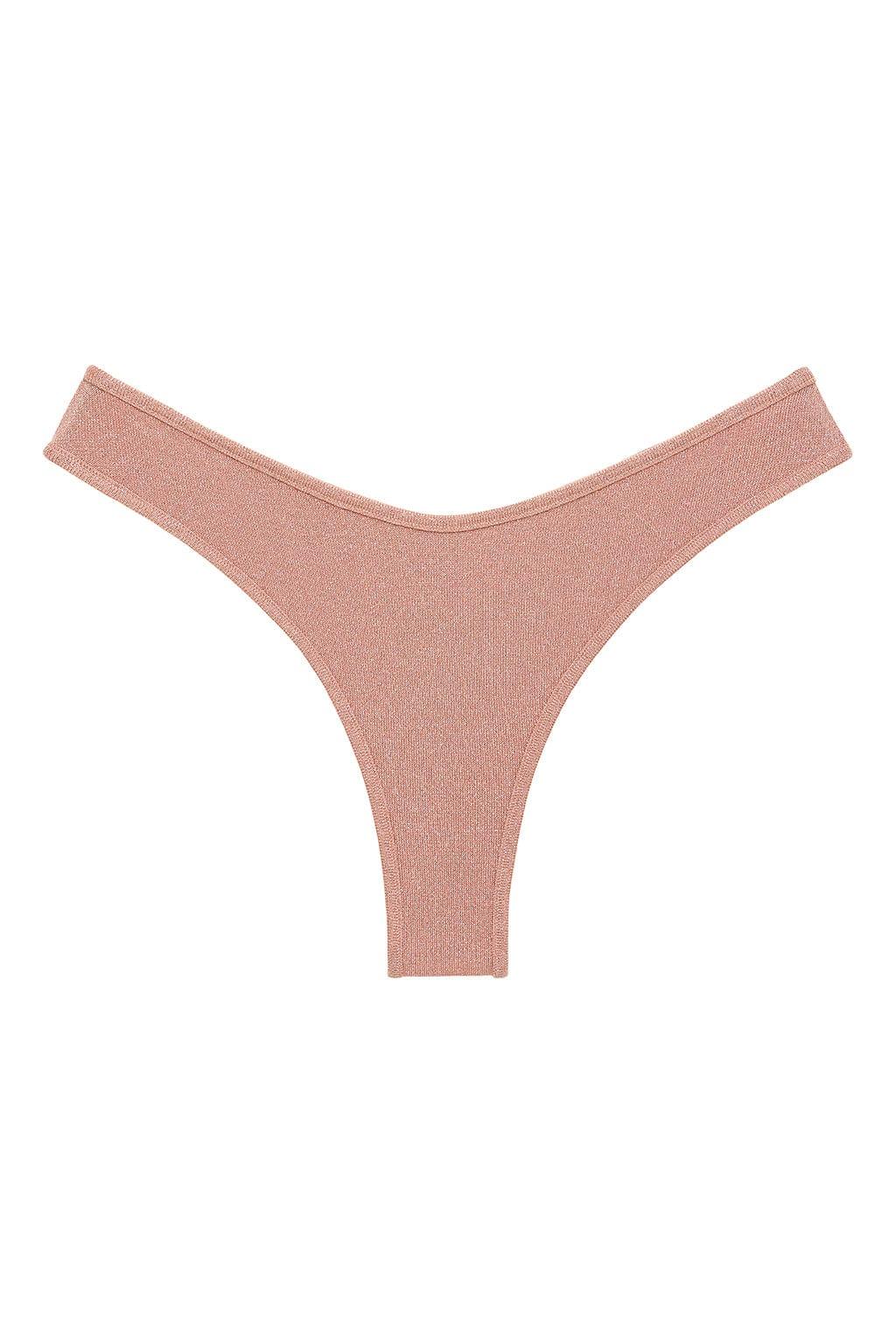 Prima Pink Sparkle Added Coverage Lulu Bikini Bottom