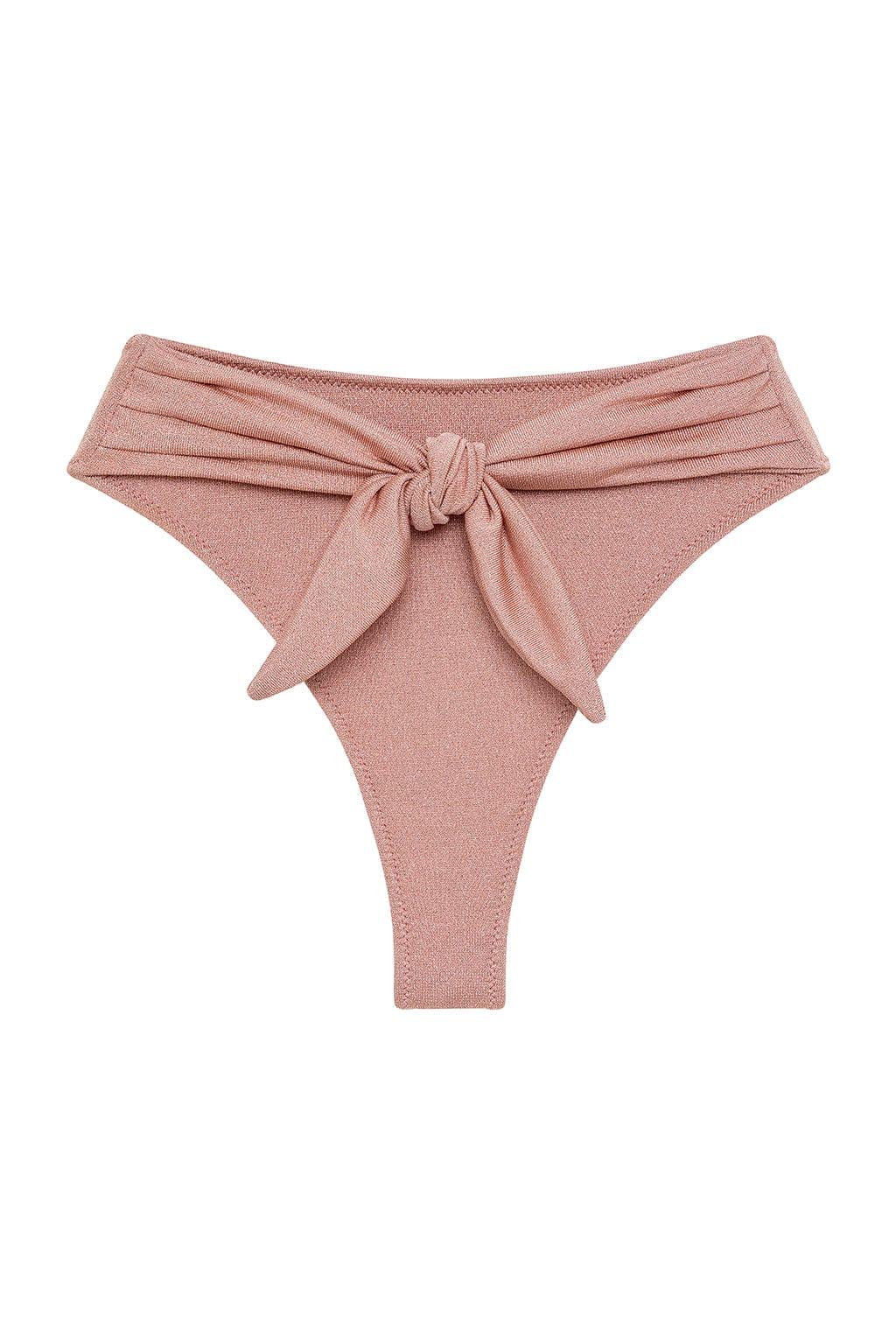 Prima Pink Sparkle Paula Tie-Up Bikini Bottom