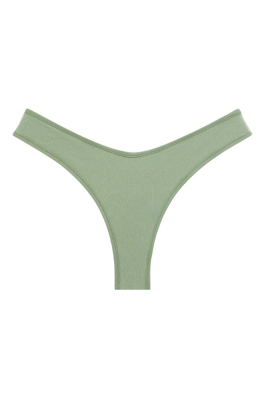 Sage Green Rib Lulu Bikini Bottom