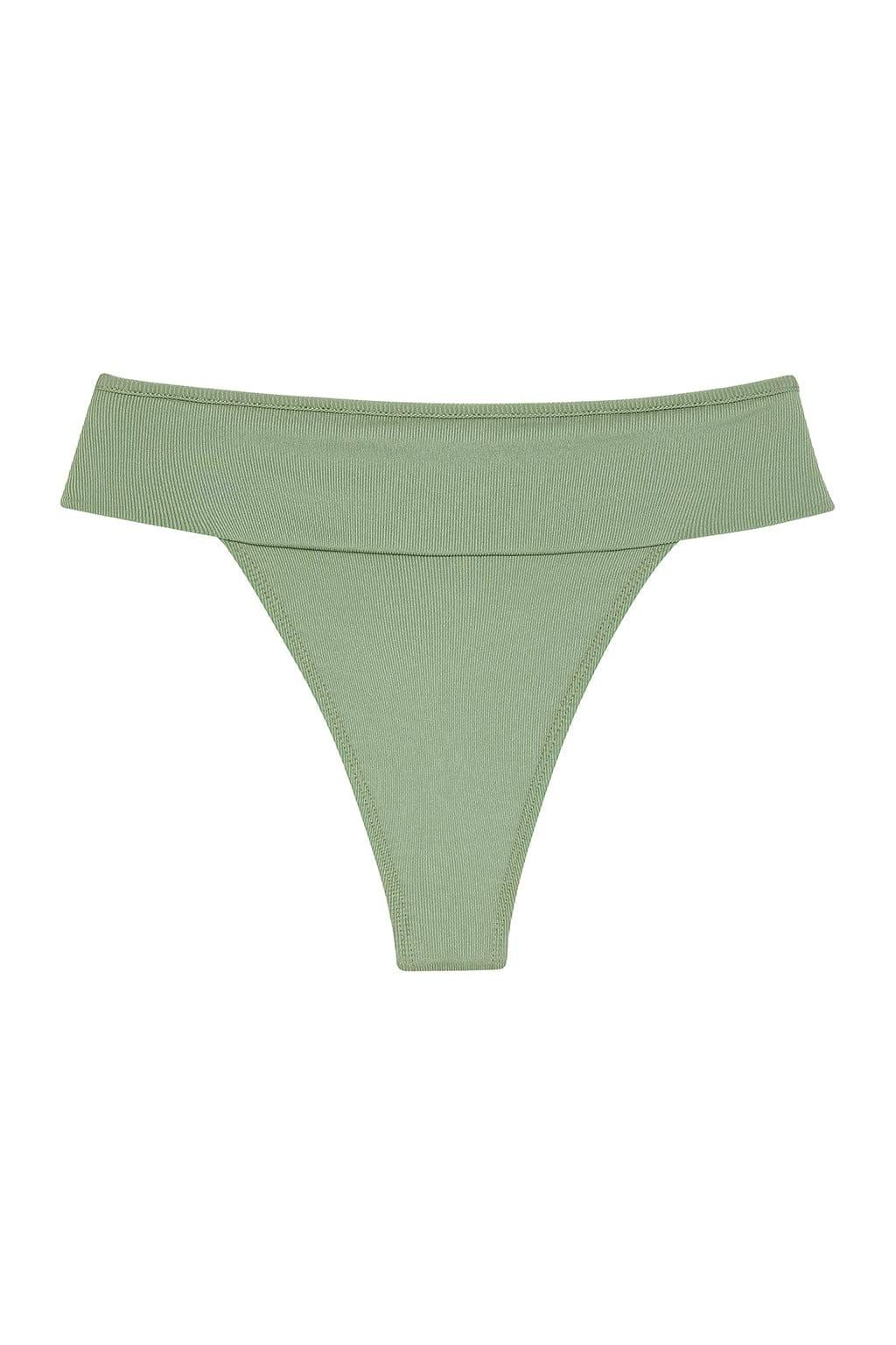 Sage Green Rib Tamarindo Binded Bikini Bottom
