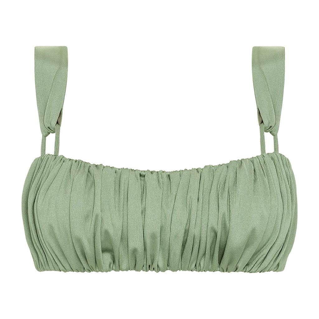 Sage Green Rib Victoria Bikini Top